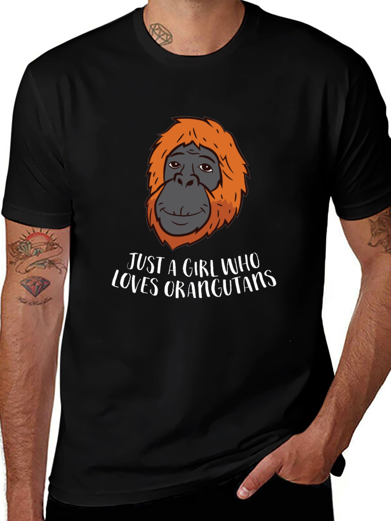 Variant 29 of Orangutan Lover T-Shirt - Just a Girl Who Loves Orangutans
