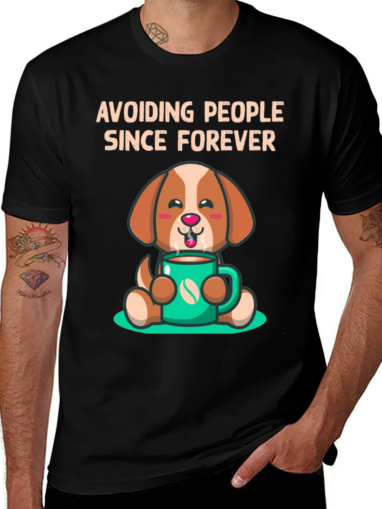 Variant 9 of Avoiding People Dog T-Shirt
