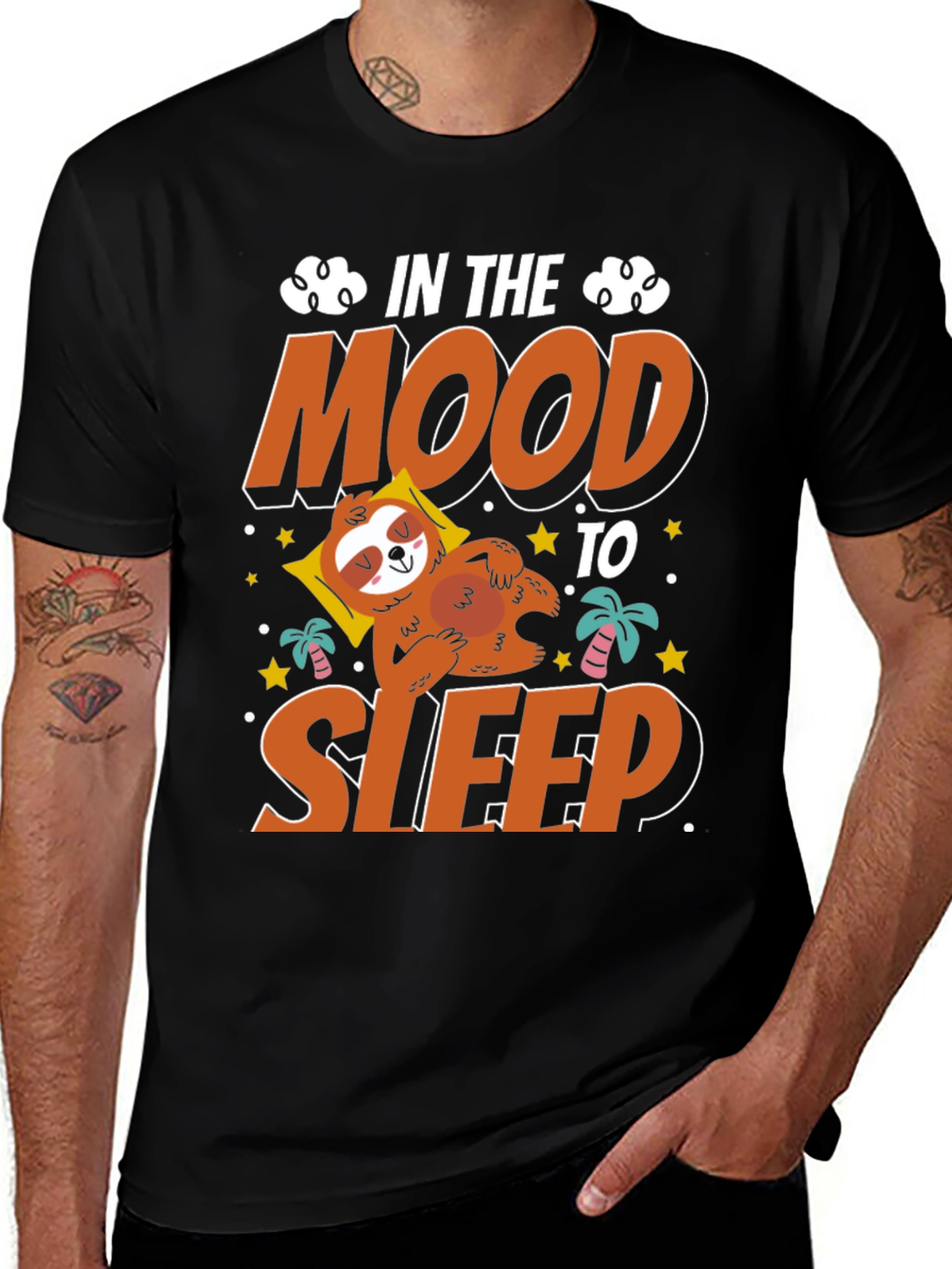 In the Mood to Sleep Sloth Graphic Tee