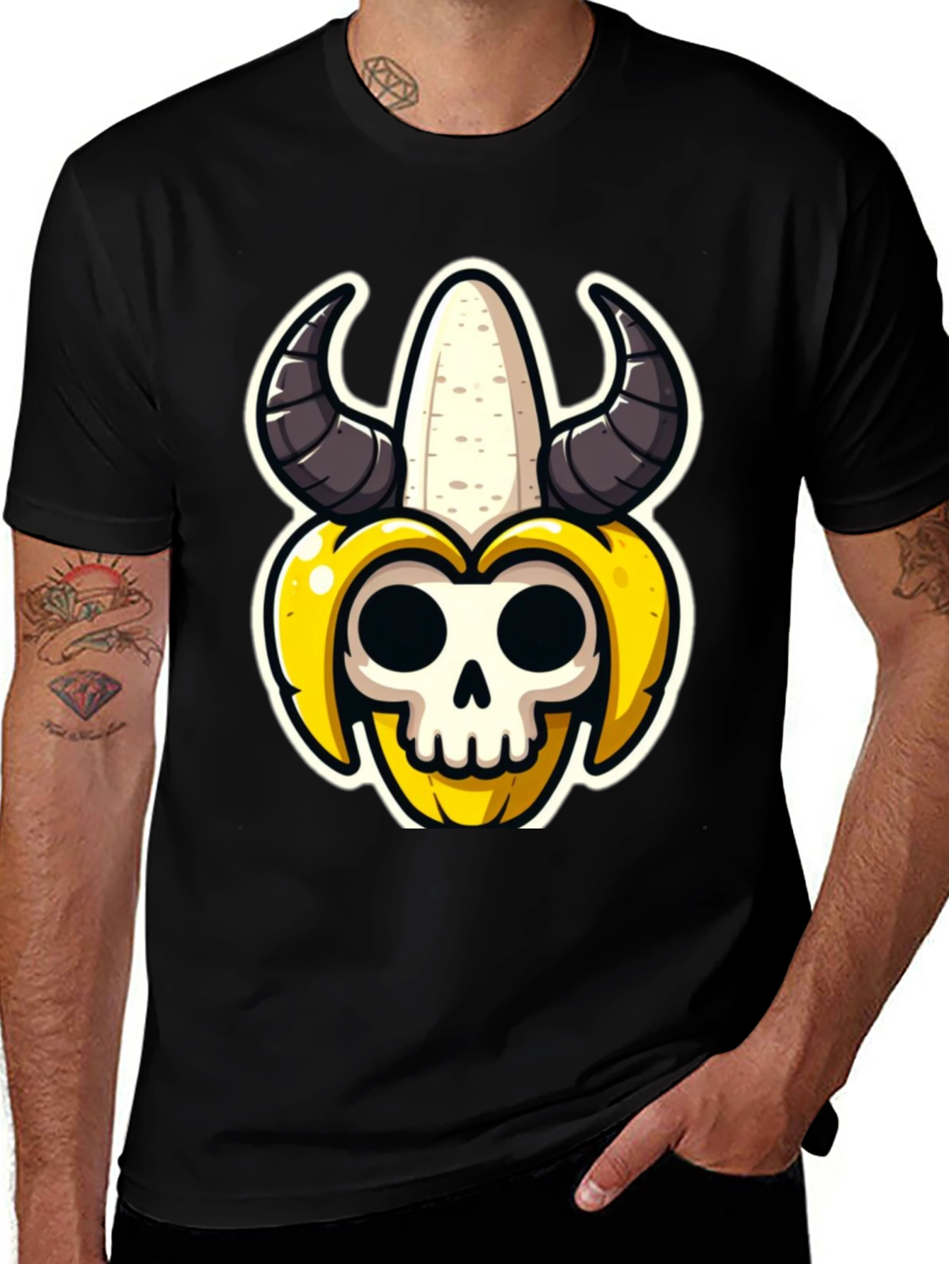 Variant 7 of Banana Skull Graphic Tee