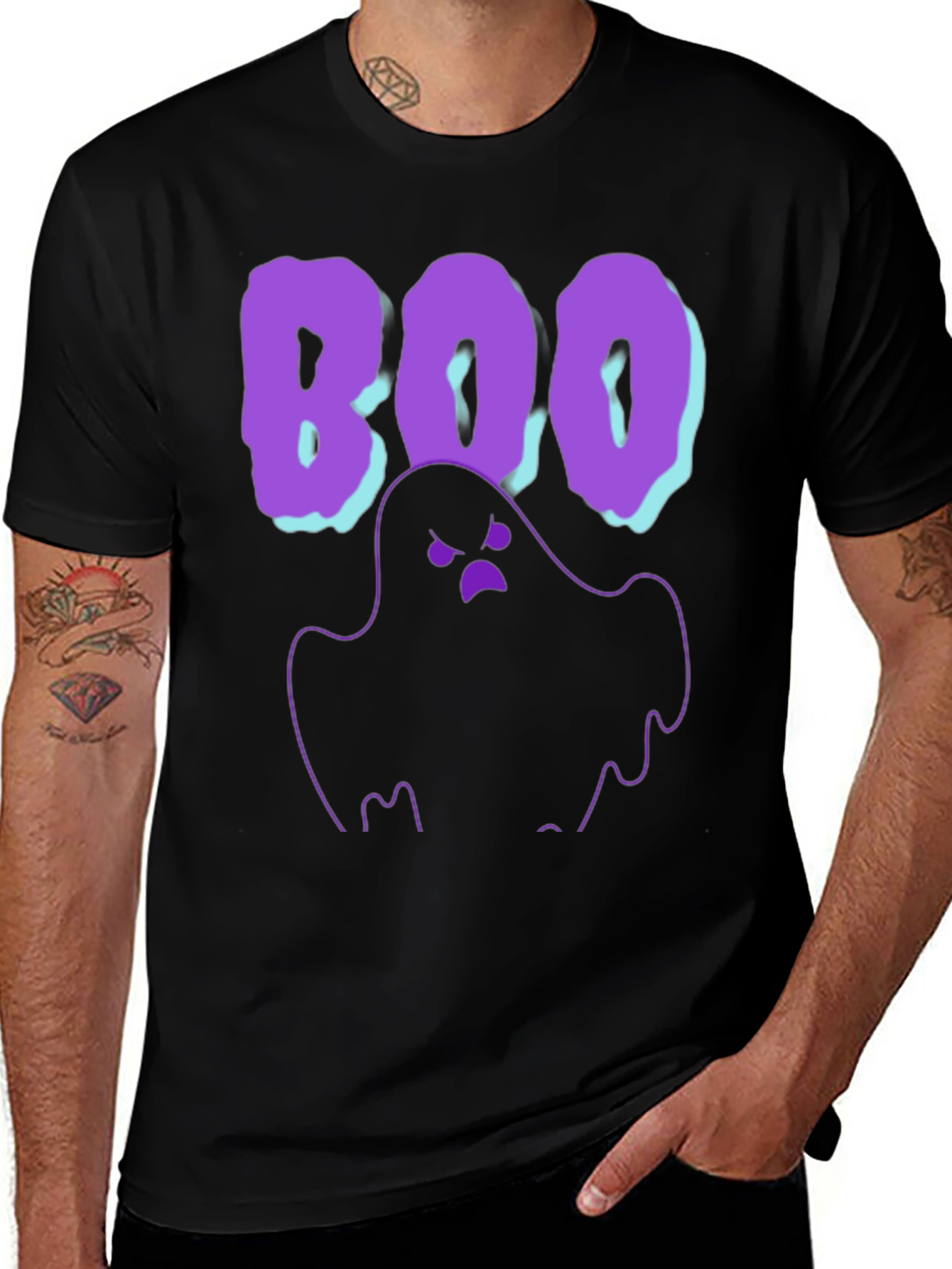 Variant 27 of Boo Ghost Graphic Print Tee - Halloween