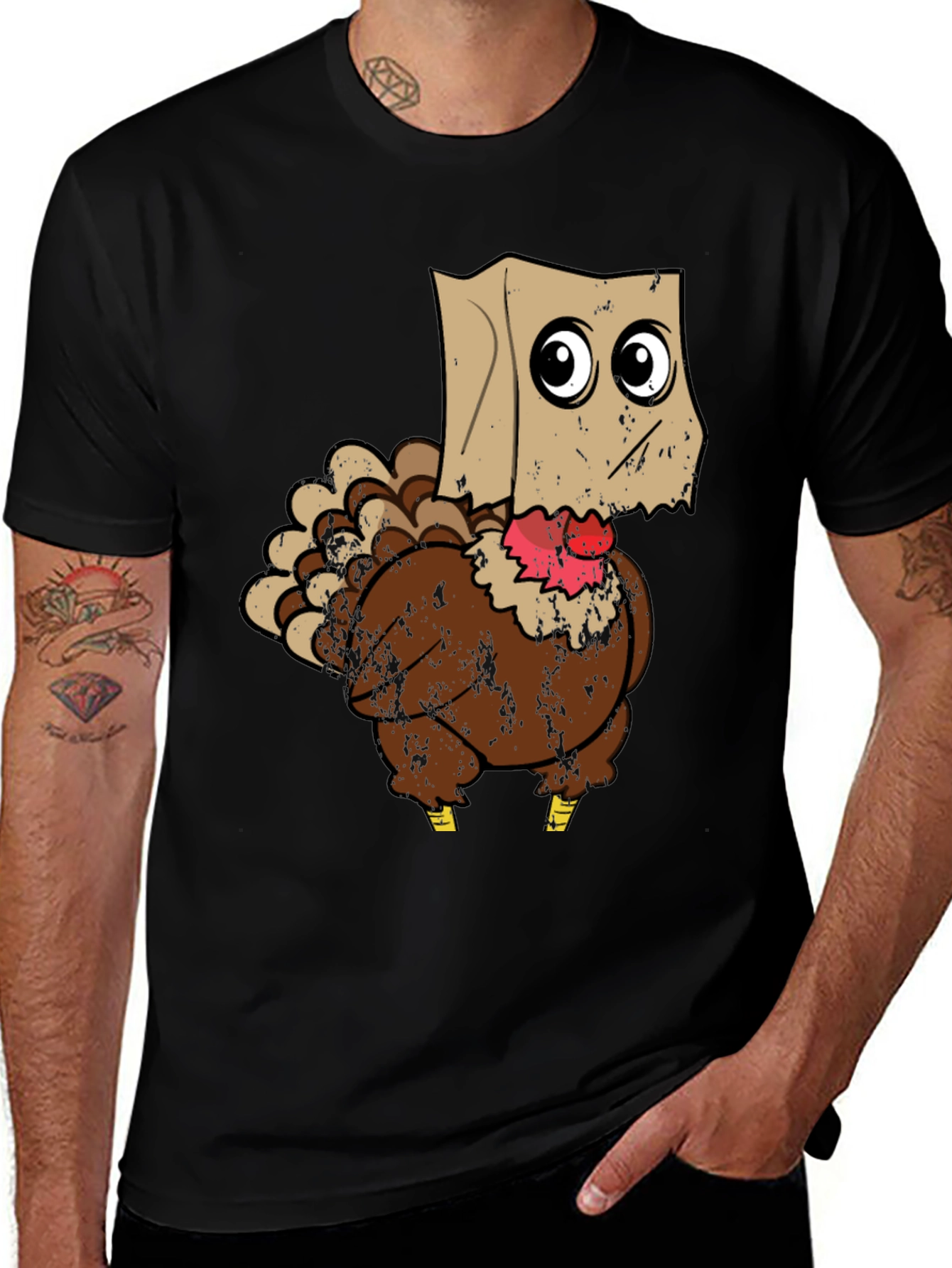 Variant 2 of Turkey with Paper Bag T-Shirt