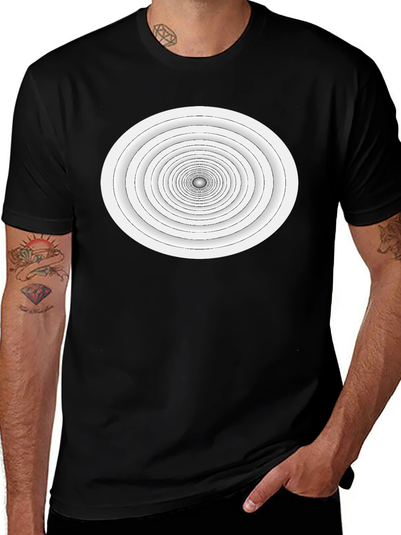 Hypnotic Tunnel Black T-Shirt