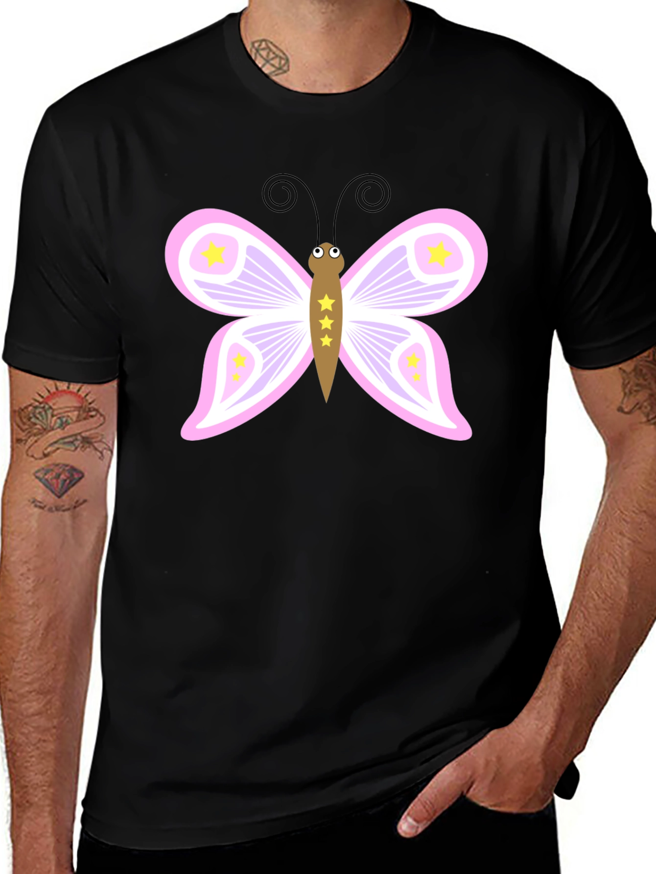 Butterfly Graphic Black Tee