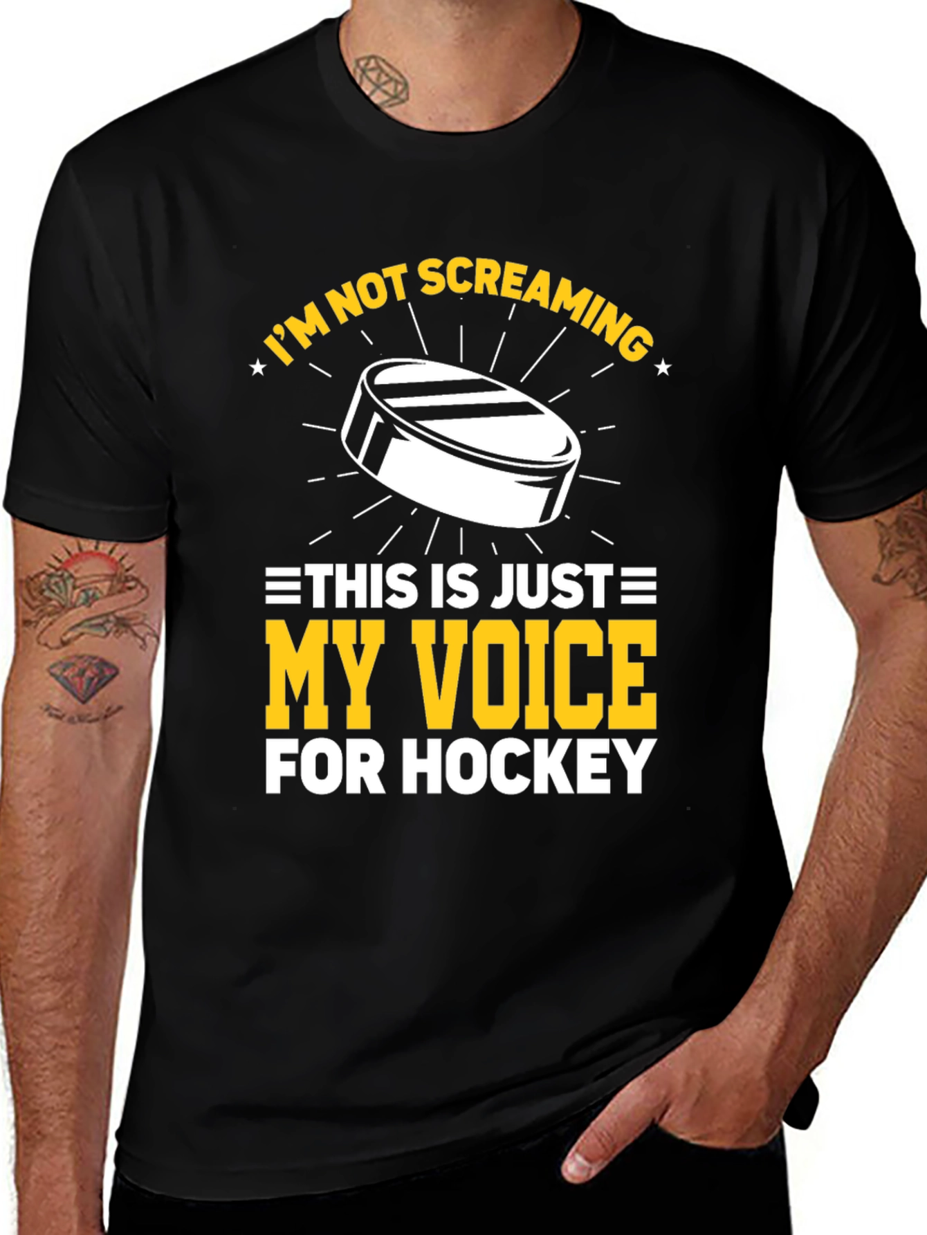 Variant 15 of Hockey Fan T-Shirt: I'm Not Screaming