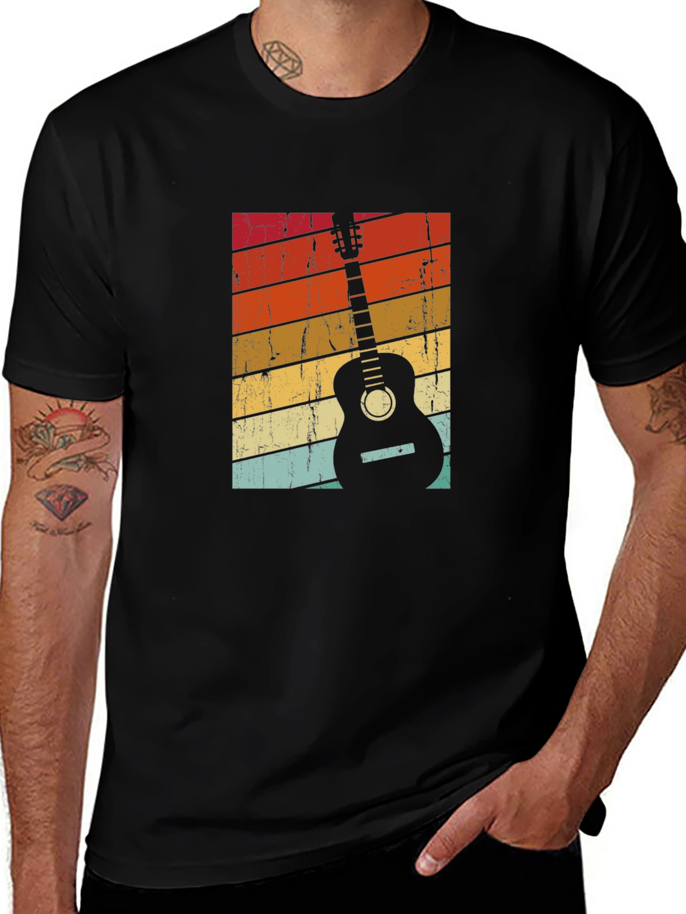 Variant 12 of Retro Guitar Graphic T-Shirt - Music Lover Tee