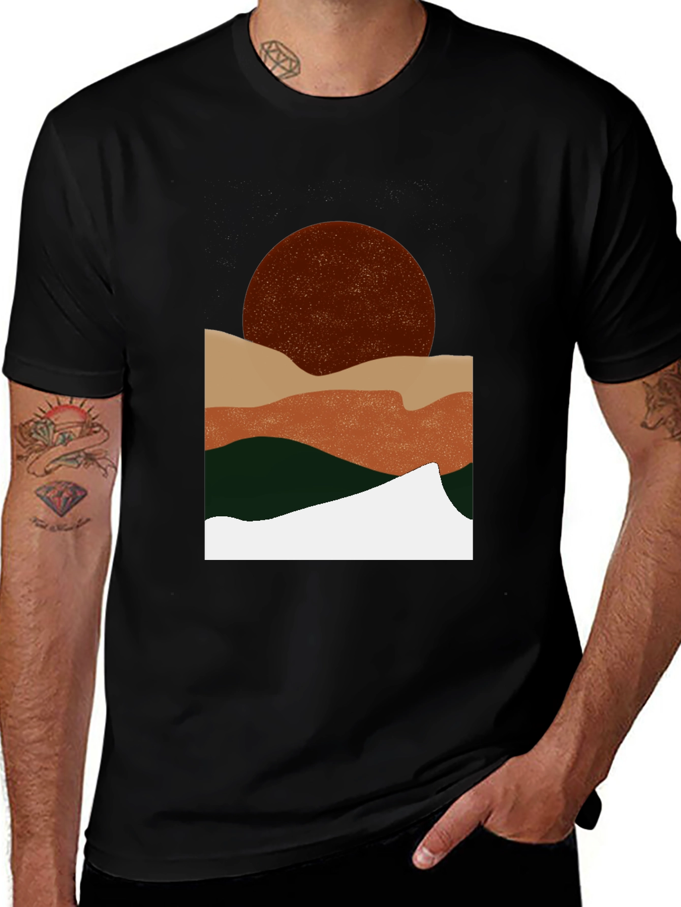 Variant 25 of Abstract Landscape Graphic T-Shirt