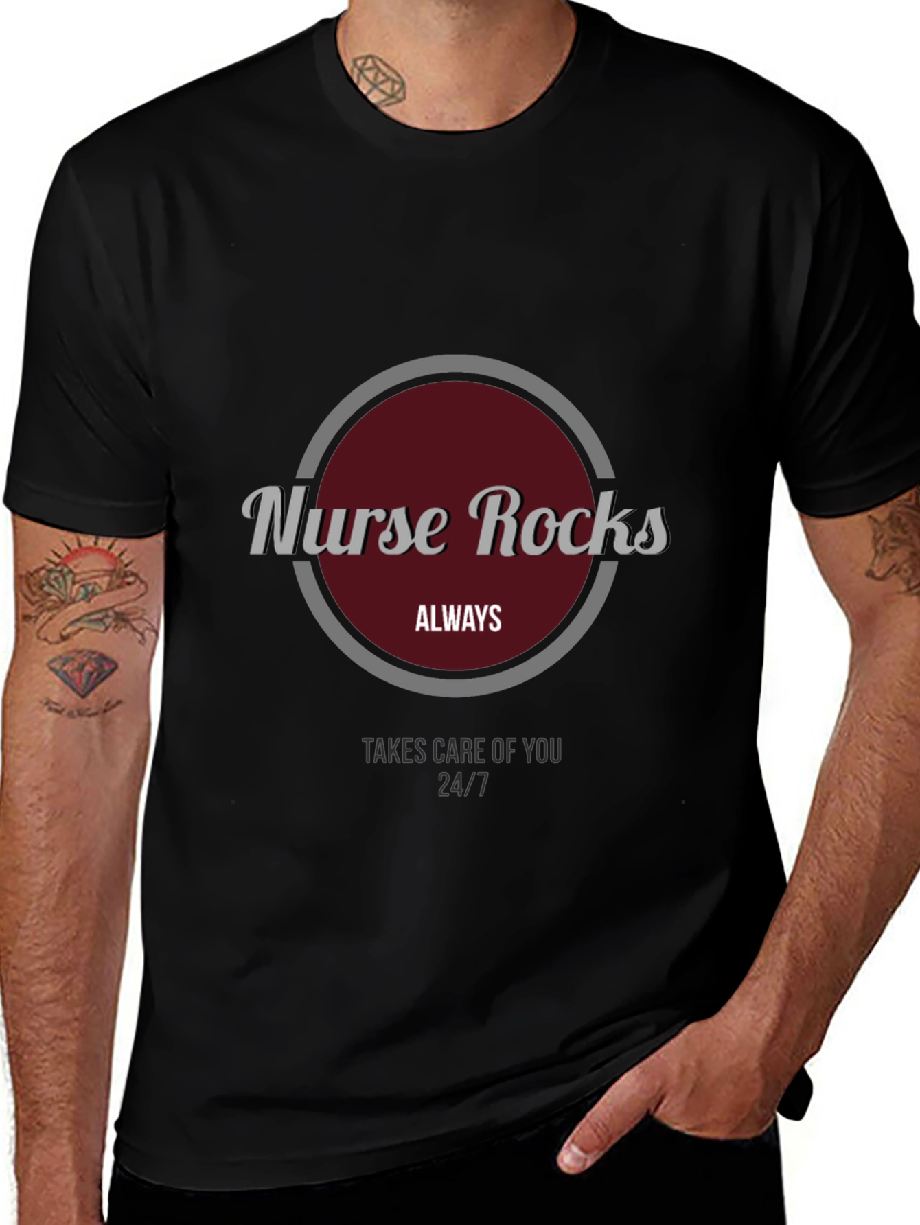 Variant 11 of Nurse Rocks Graphic Tee - Always Caring
