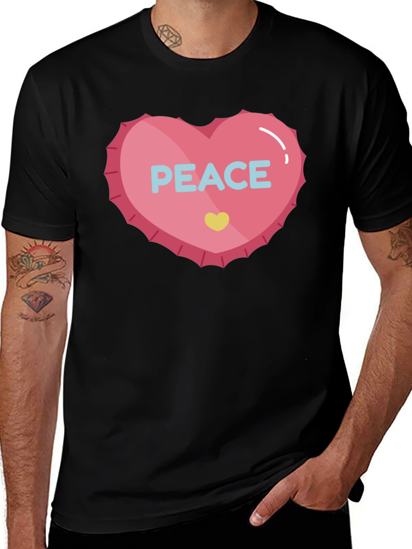 Peace Heart Graphic T-Shirt