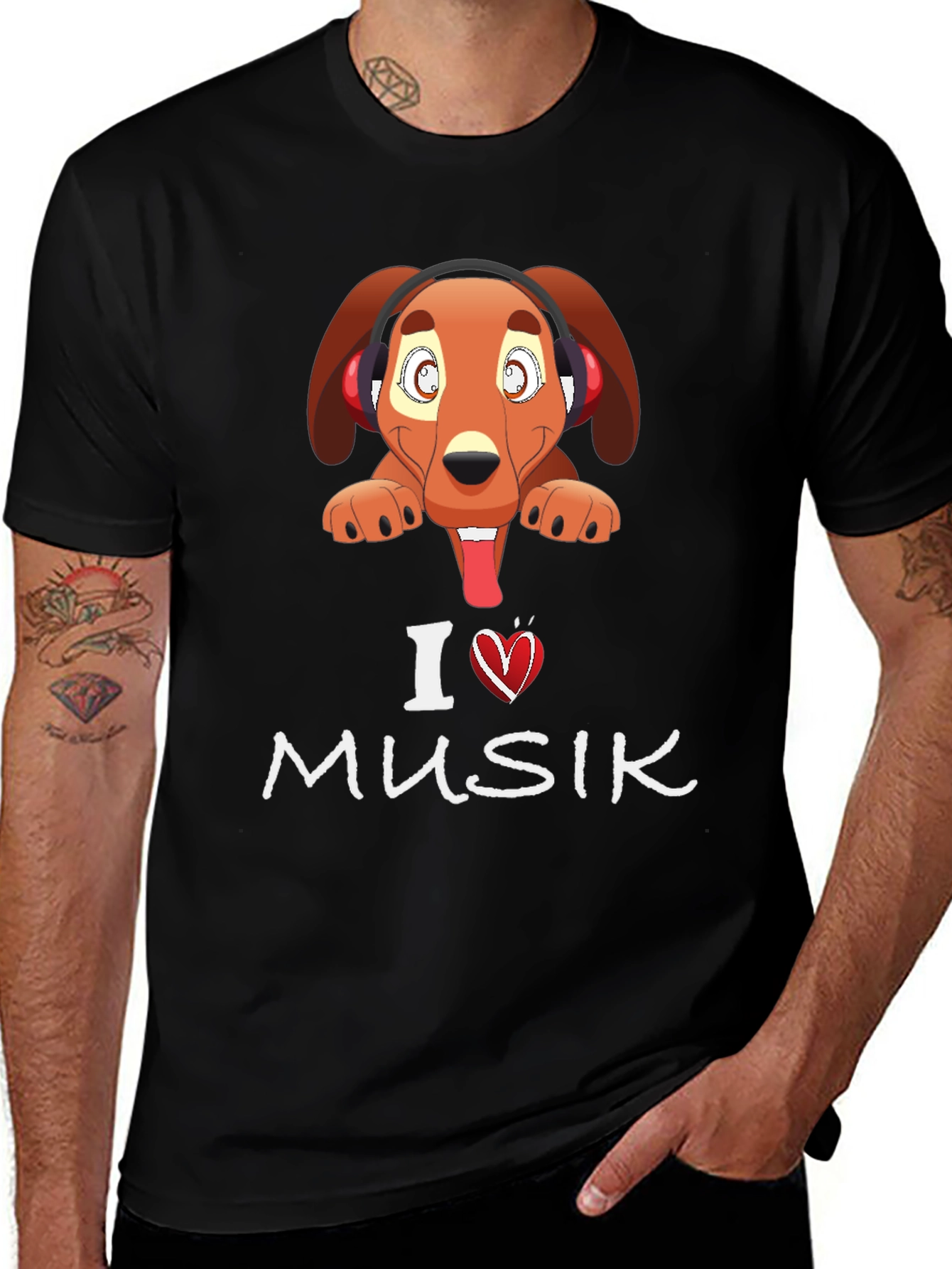 Variant 25 of Dog Loves Music Graphic Tee
