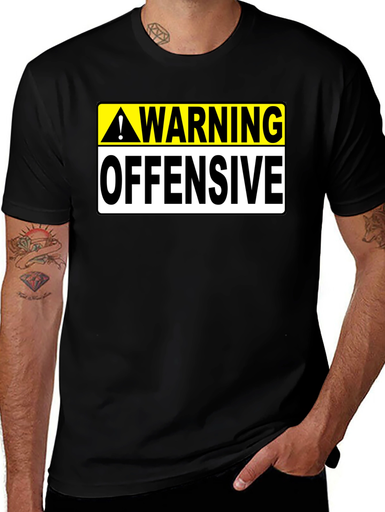 Variant 29 of Warning Offensive Graphic T-Shirt