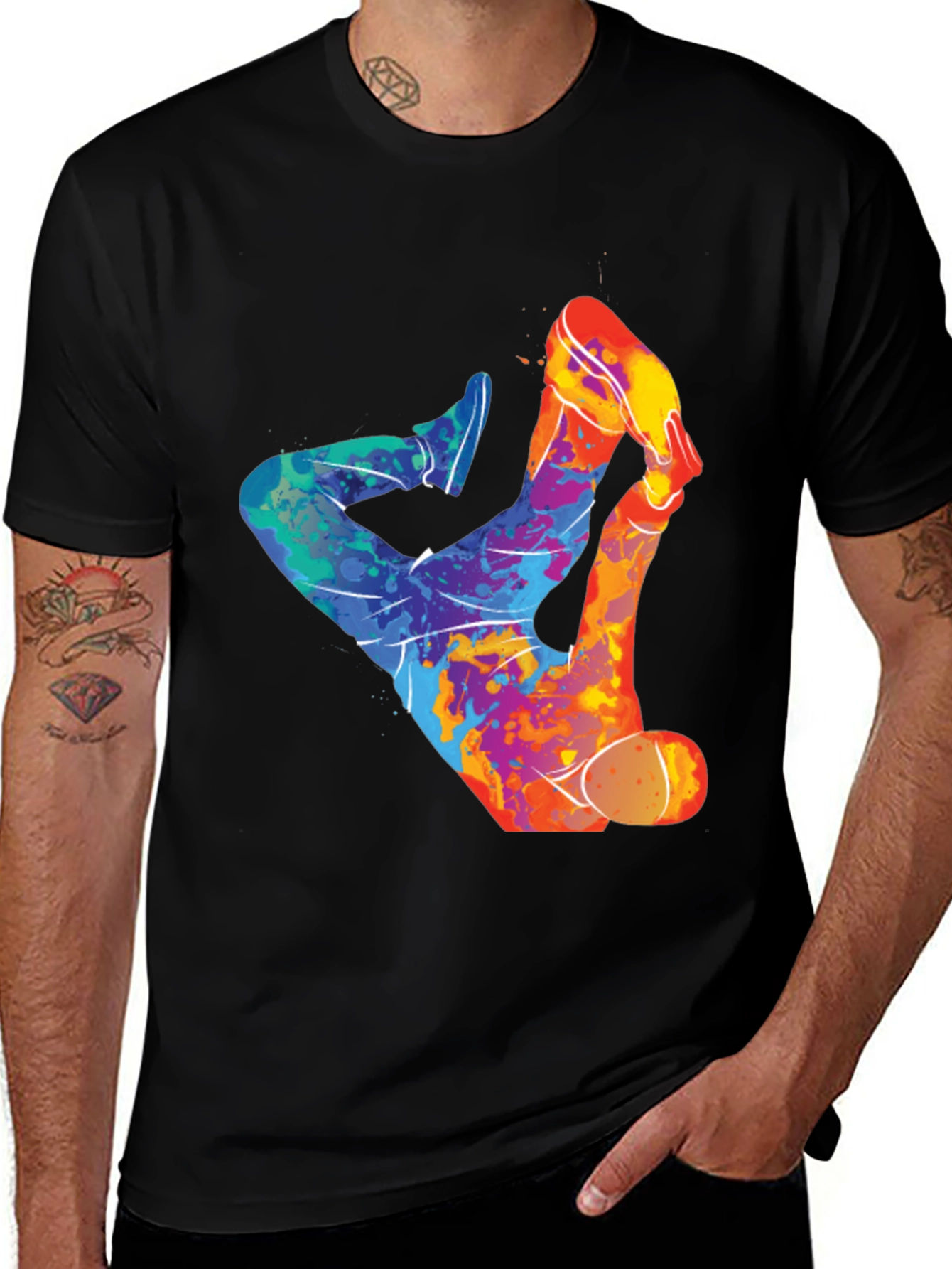 Vibrant Breakdancer Graphic T-Shirt