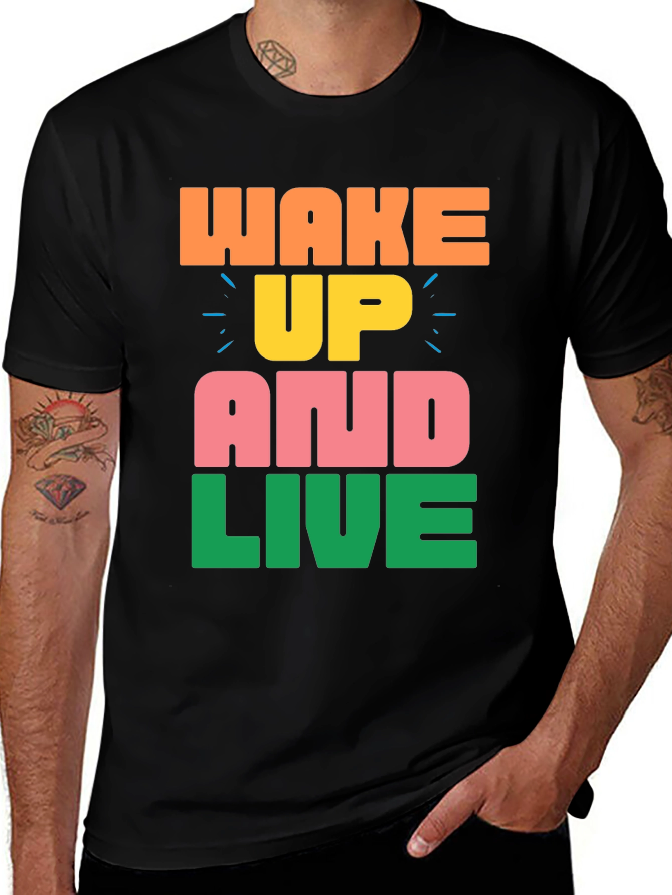 Variant 9 of Wake Up and Live Graphic Tee