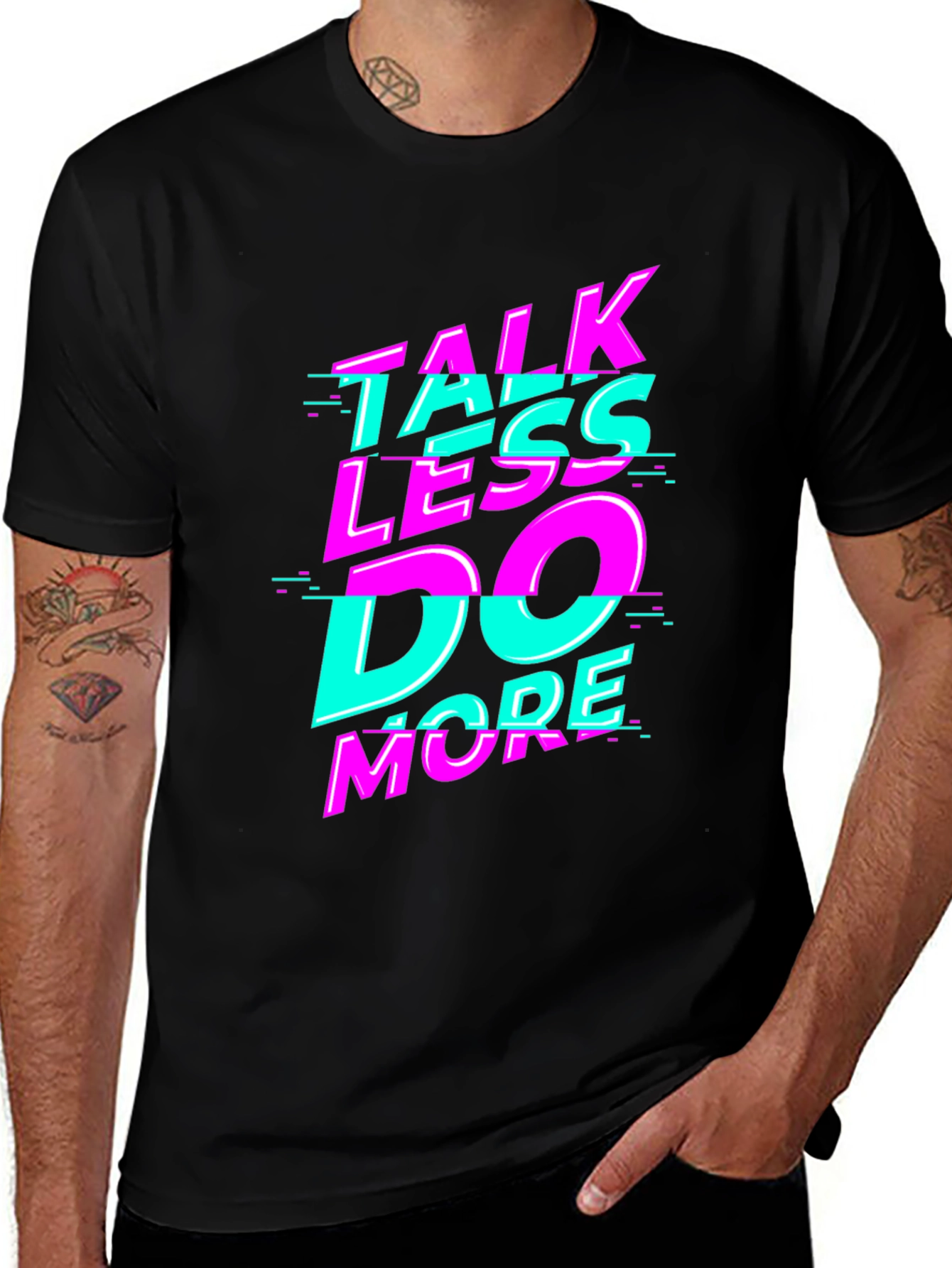 Variant 16 of Talk Less Do More Graphic Tee - Black