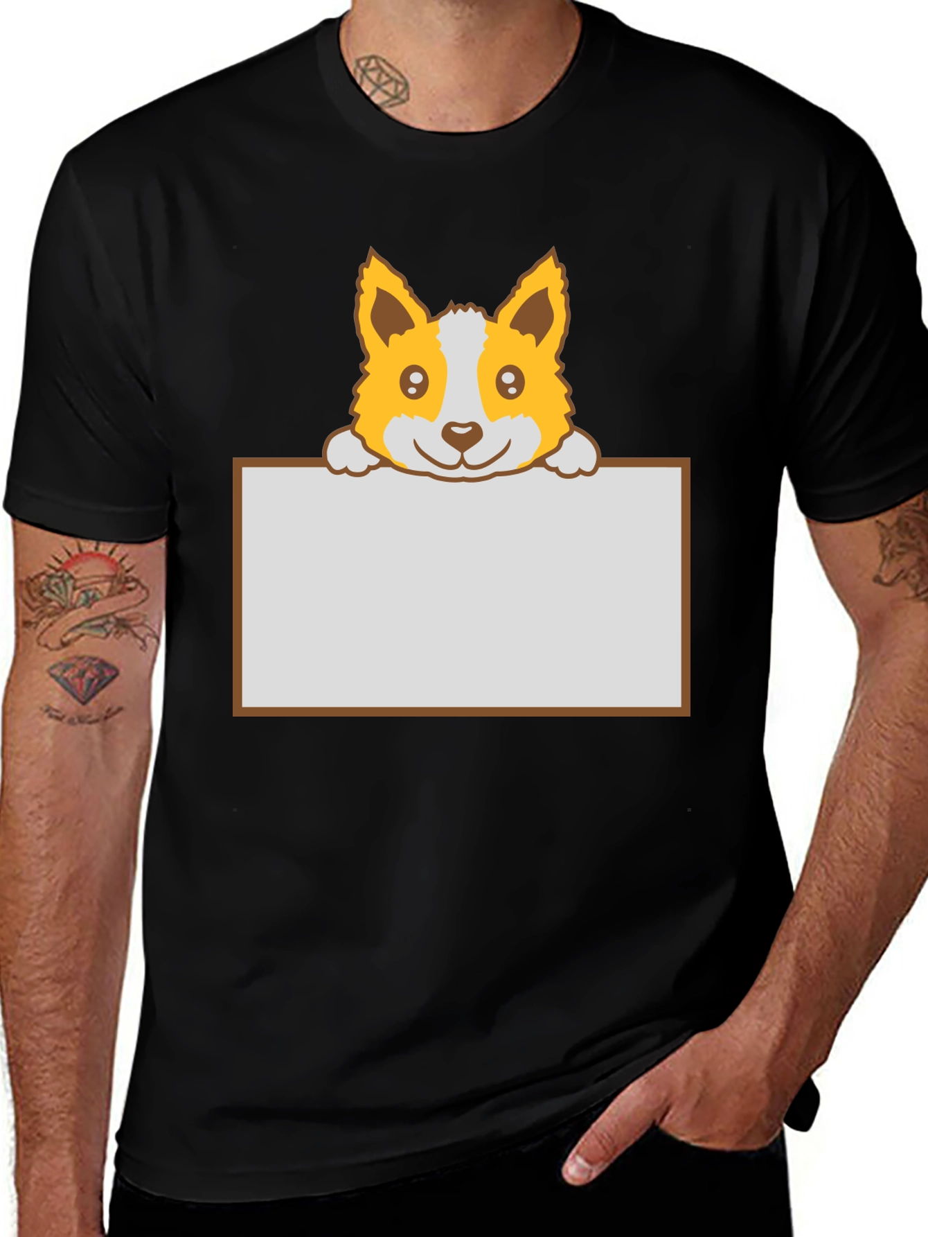 Variant 3 of Cute Cartoon Dog Graphic T-Shirt