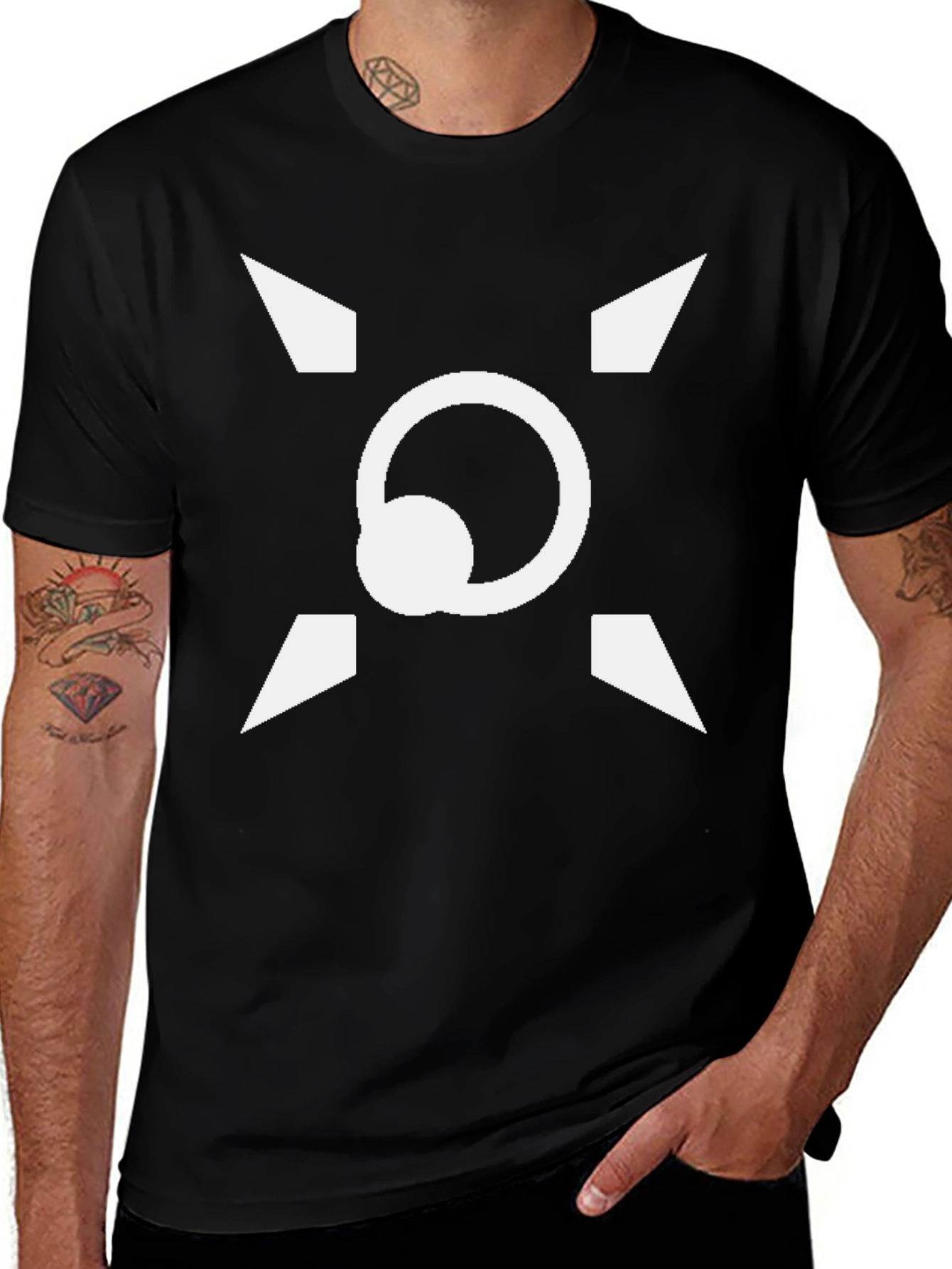Variant 24 of Abstract Symbol Black T-Shirt