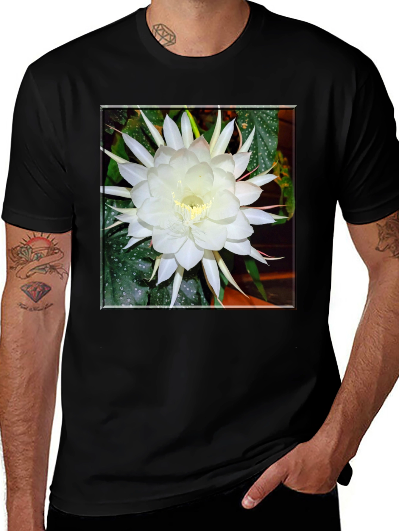 Variant 12 of Floral T-Shirt - White Flower Design
