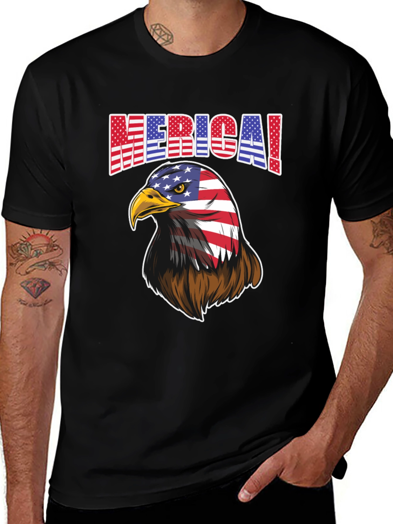 Variant 8 of Patriotic Eagle Graphic T-Shirt - American Pride