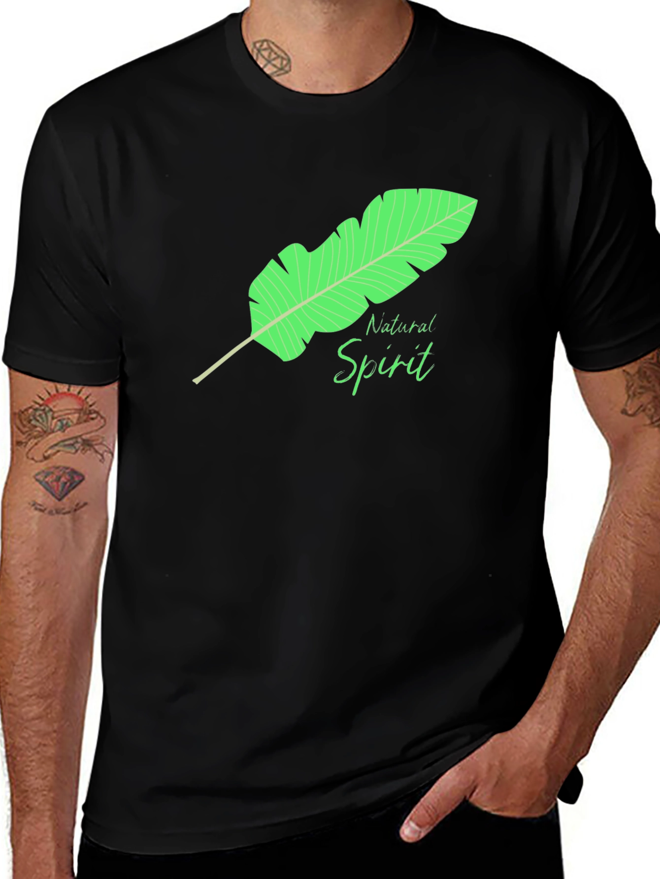 Variant 26 of Natural Spirit Leaf Graphic T-Shirt