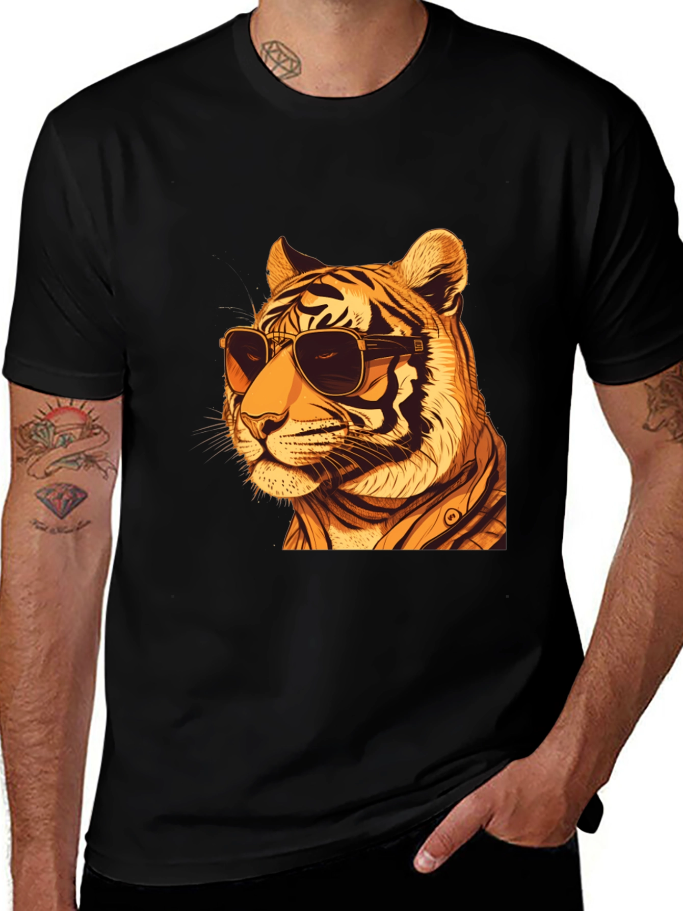 Variant 13 of Cool Tiger Graphic Tee