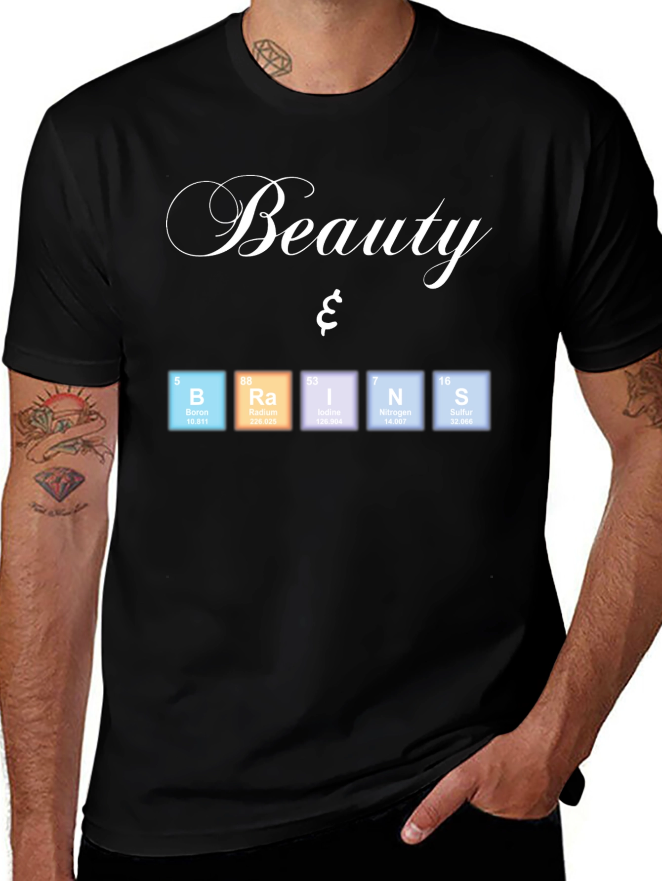 Beauty & Brains Periodic Table T-Shirt