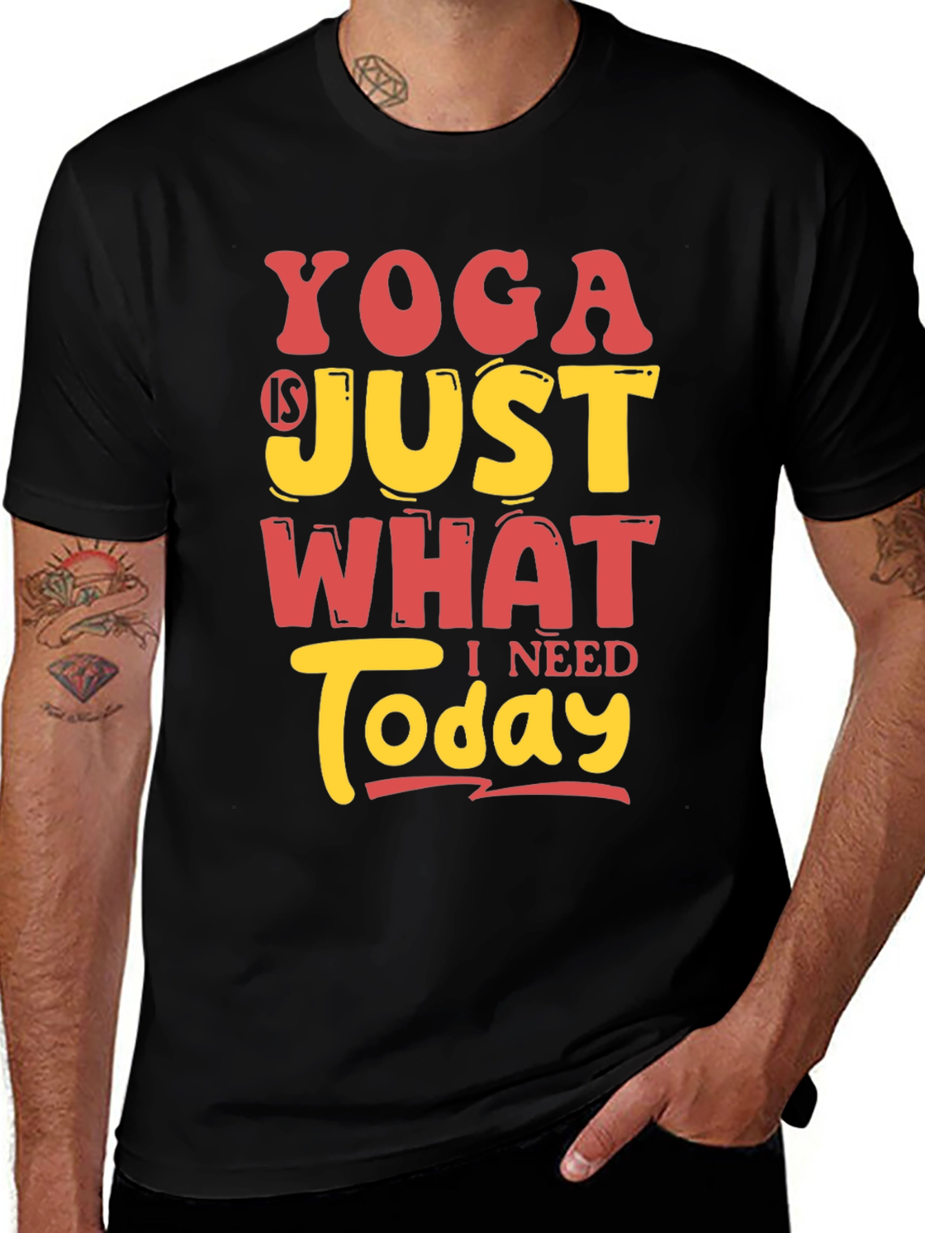 Variant 3 of Yoga Just What I Need Tee - Black Cotton Casual Shirt