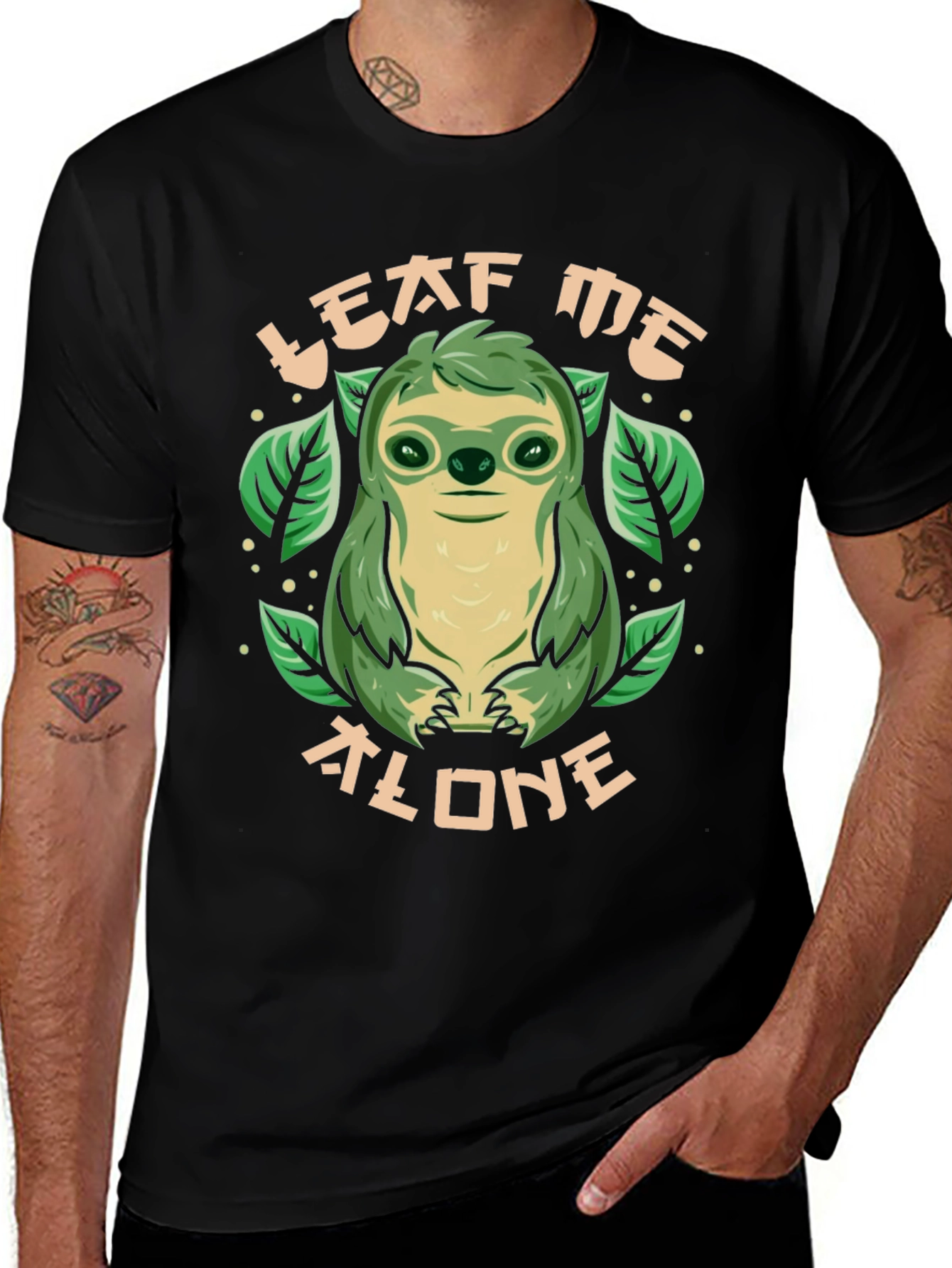 Leaf Me Alone Sloth Graphic Tee