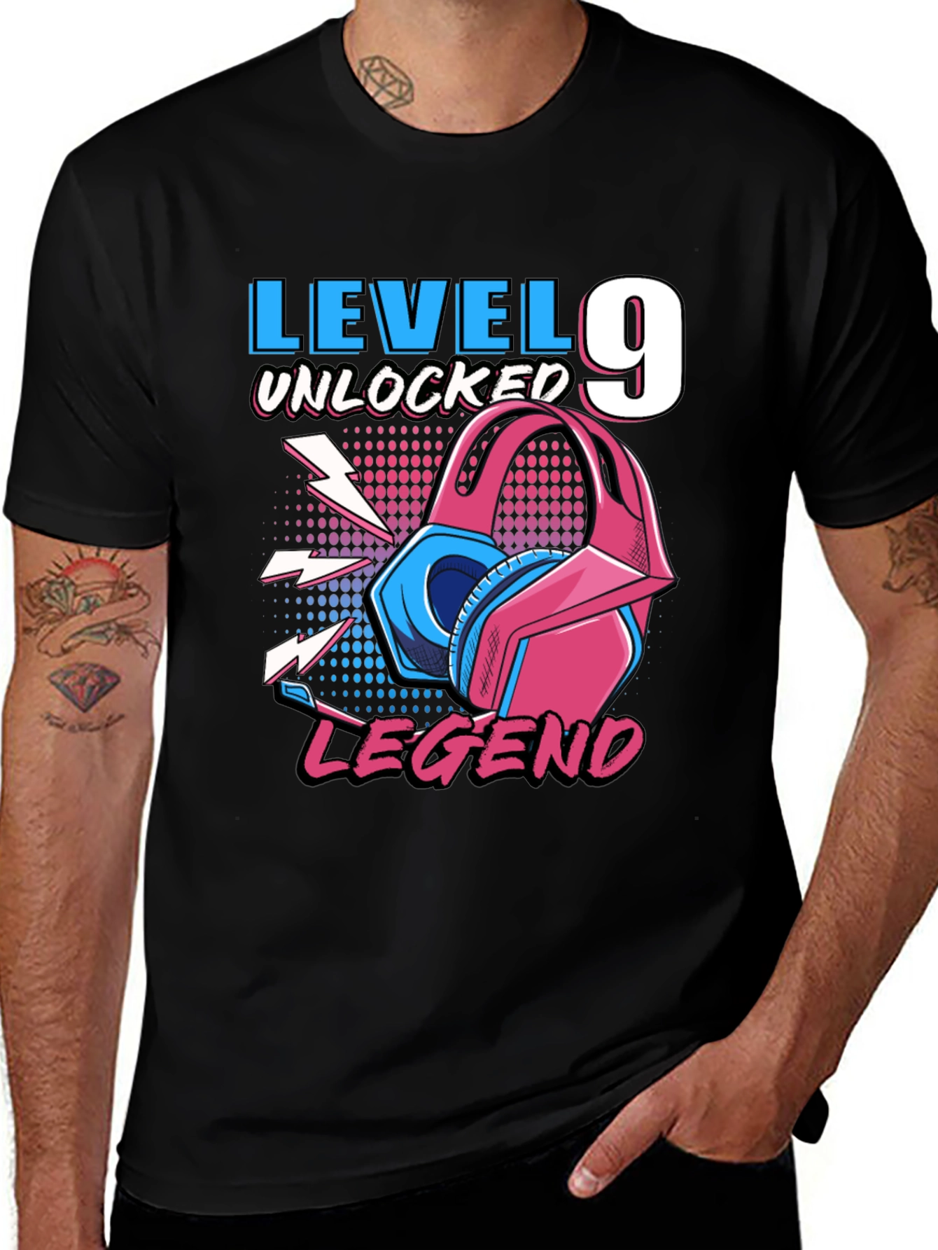 Variant 9 of Level 9 Unlocked Legend Gamer T-Shirt