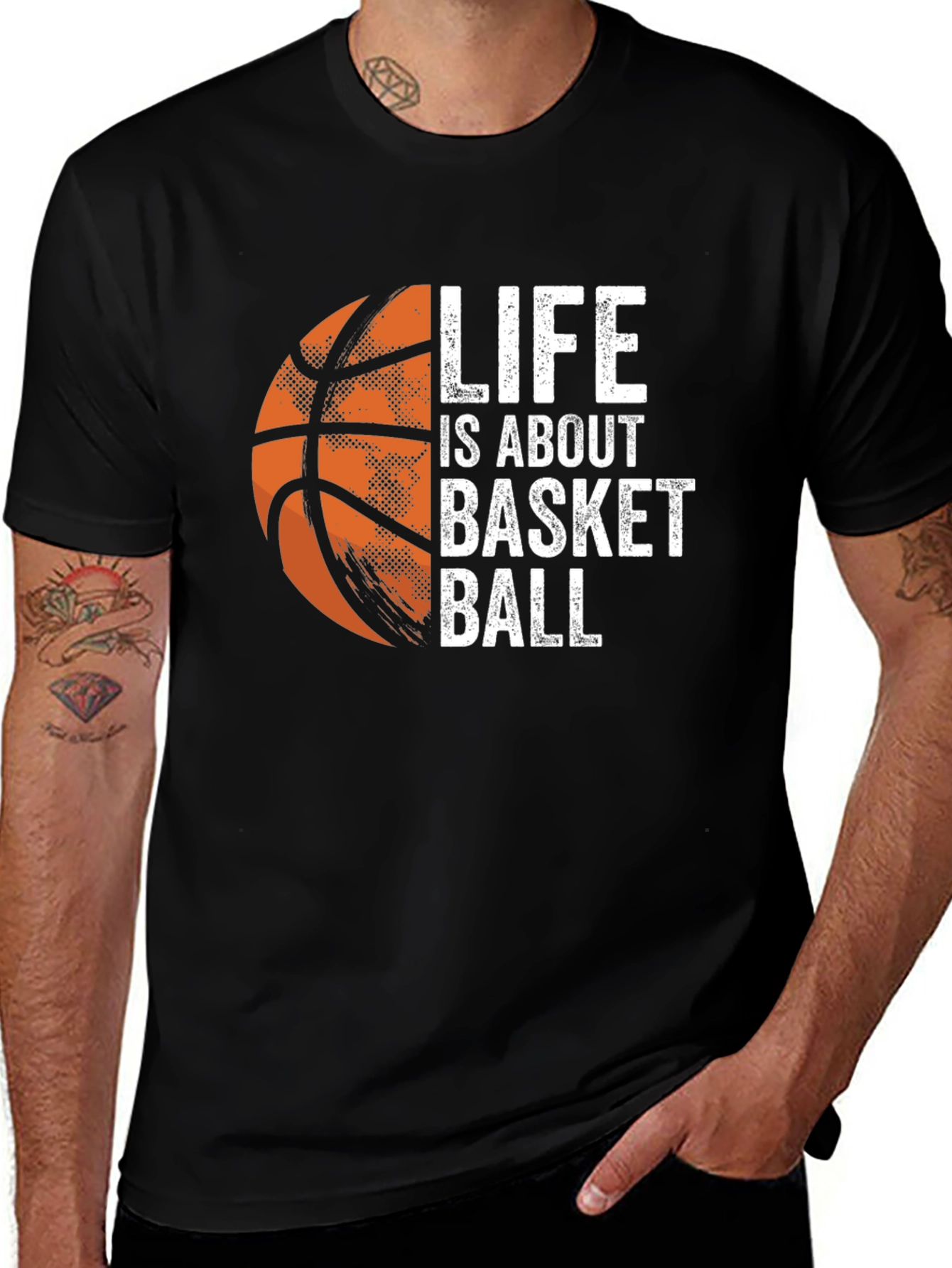 Variant 22 of Life is About Basketball Graphic T-Shirt