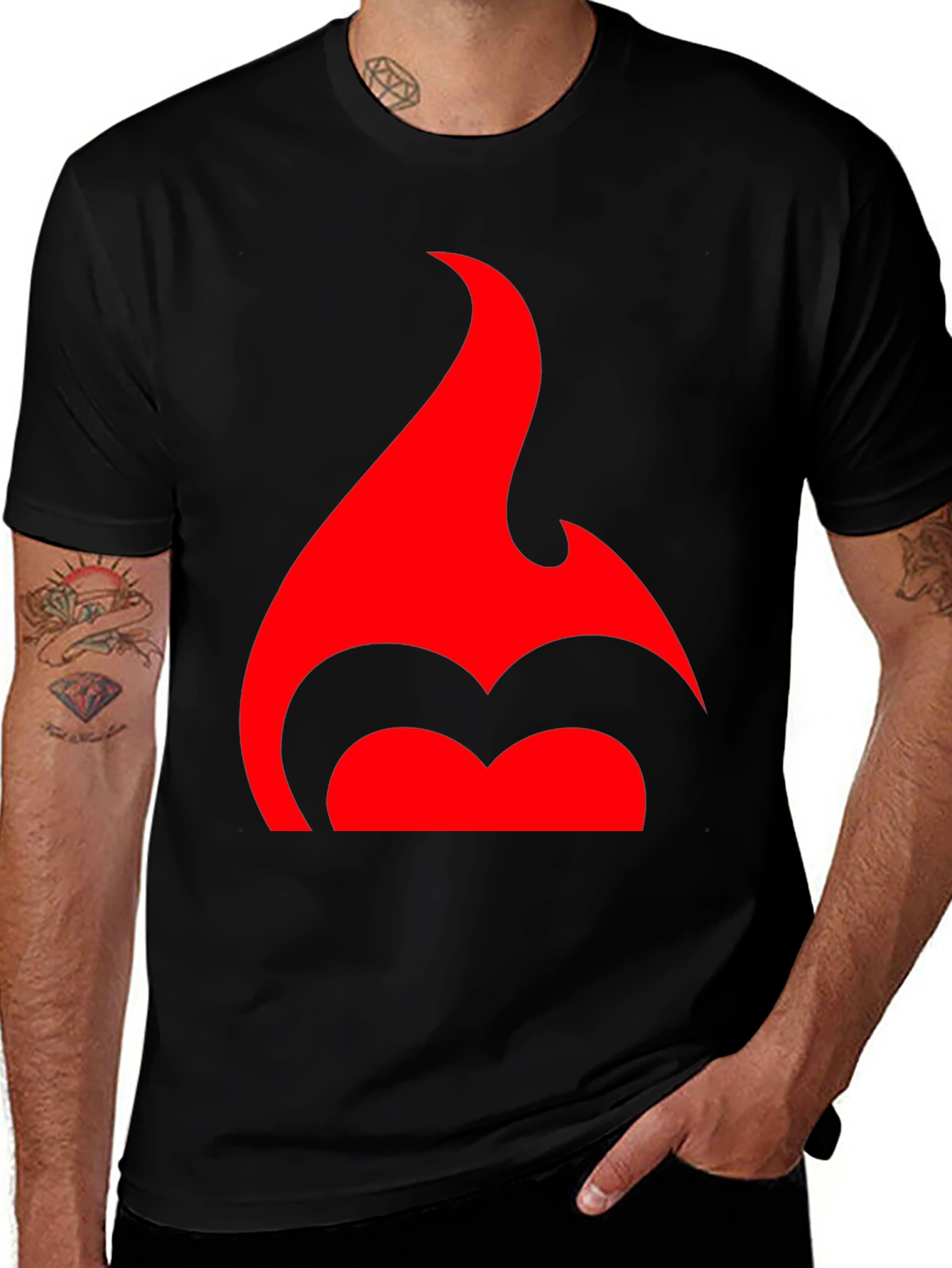 Variant 18 of Flame Logo Black T-Shirt