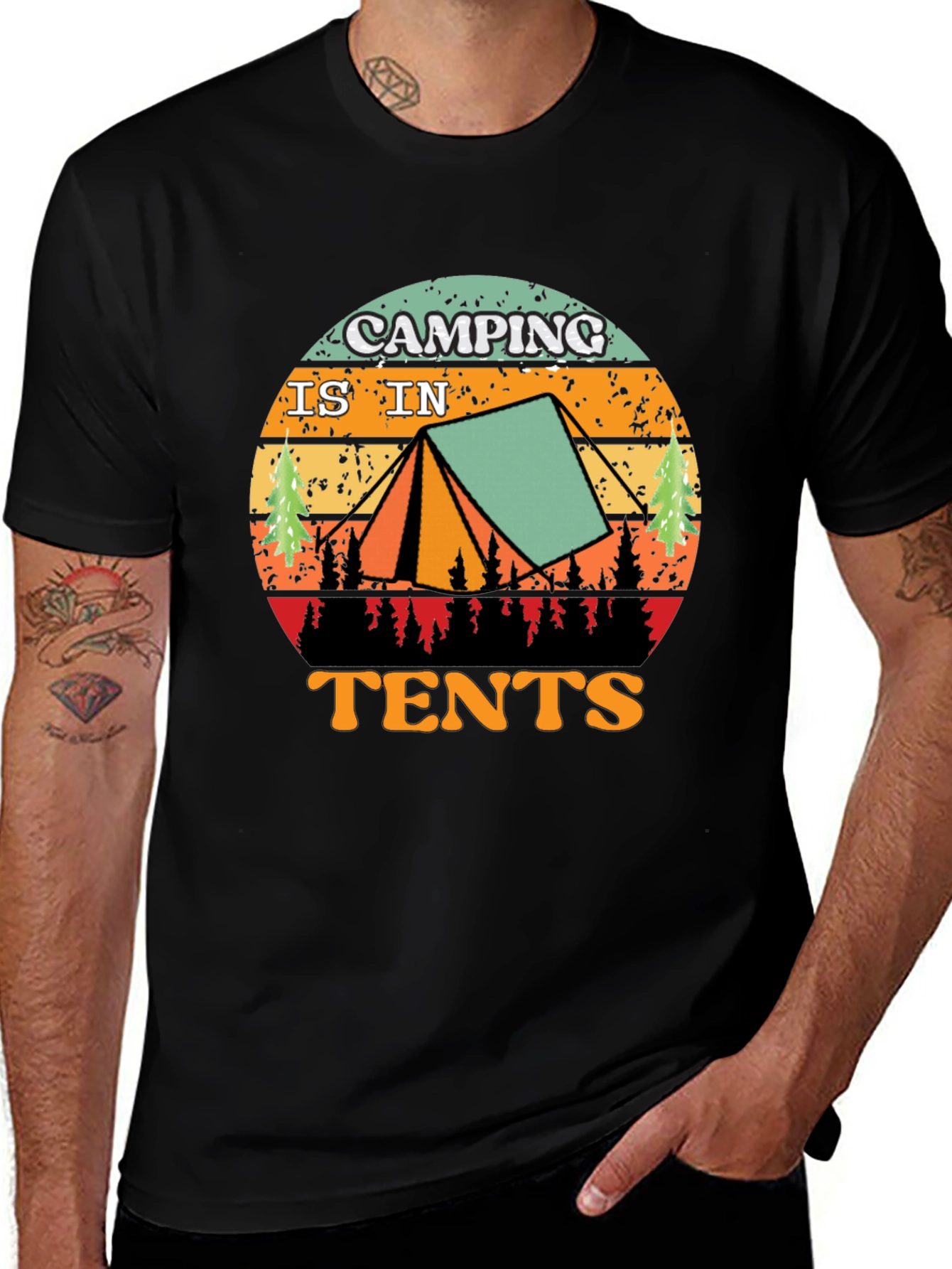 Variant 23 of Camping T-Shirt: Camping Is In Tents