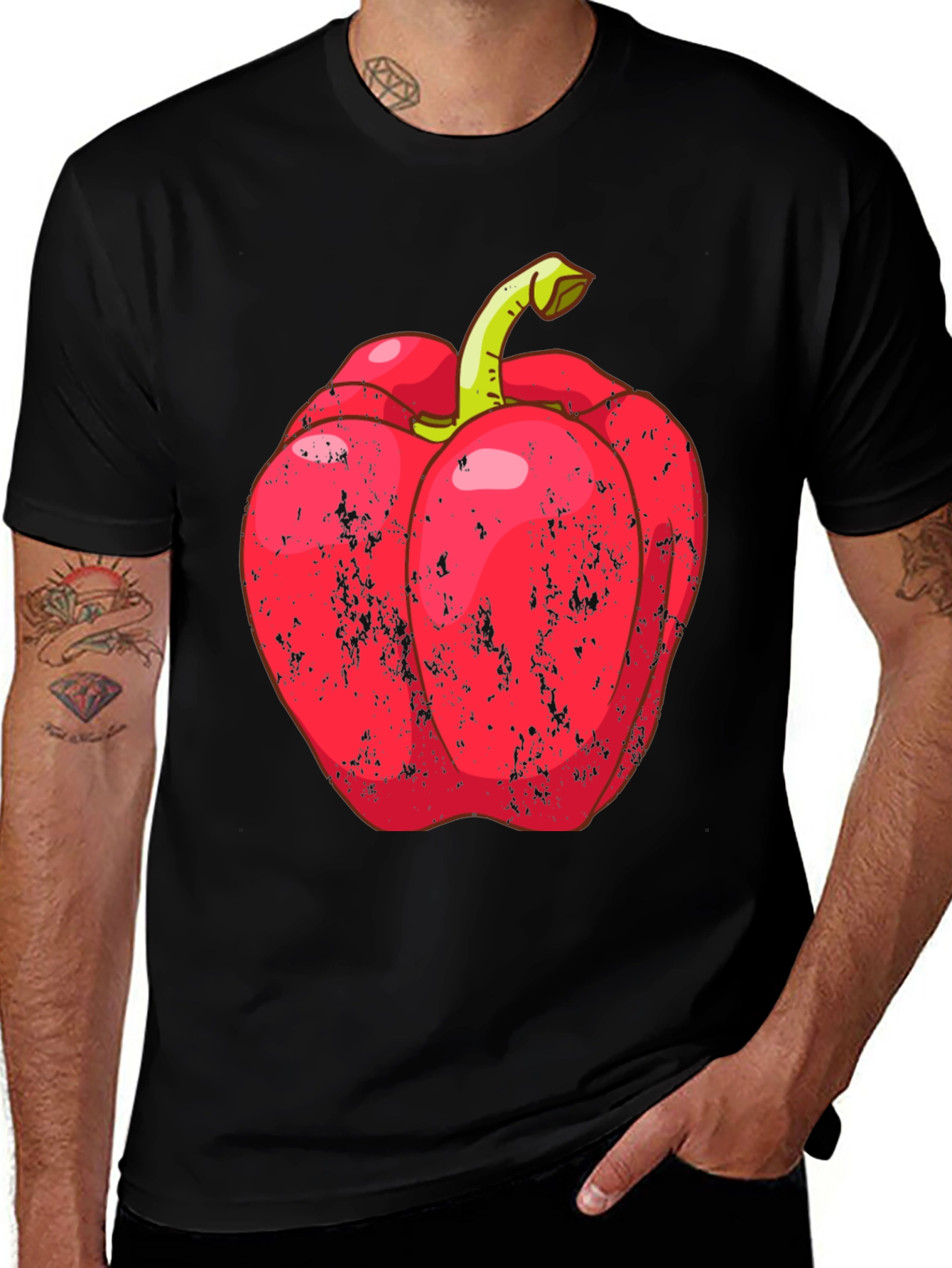Variant 13 of Red Pepper Graphic Tee - Unique Foodie Fashion
