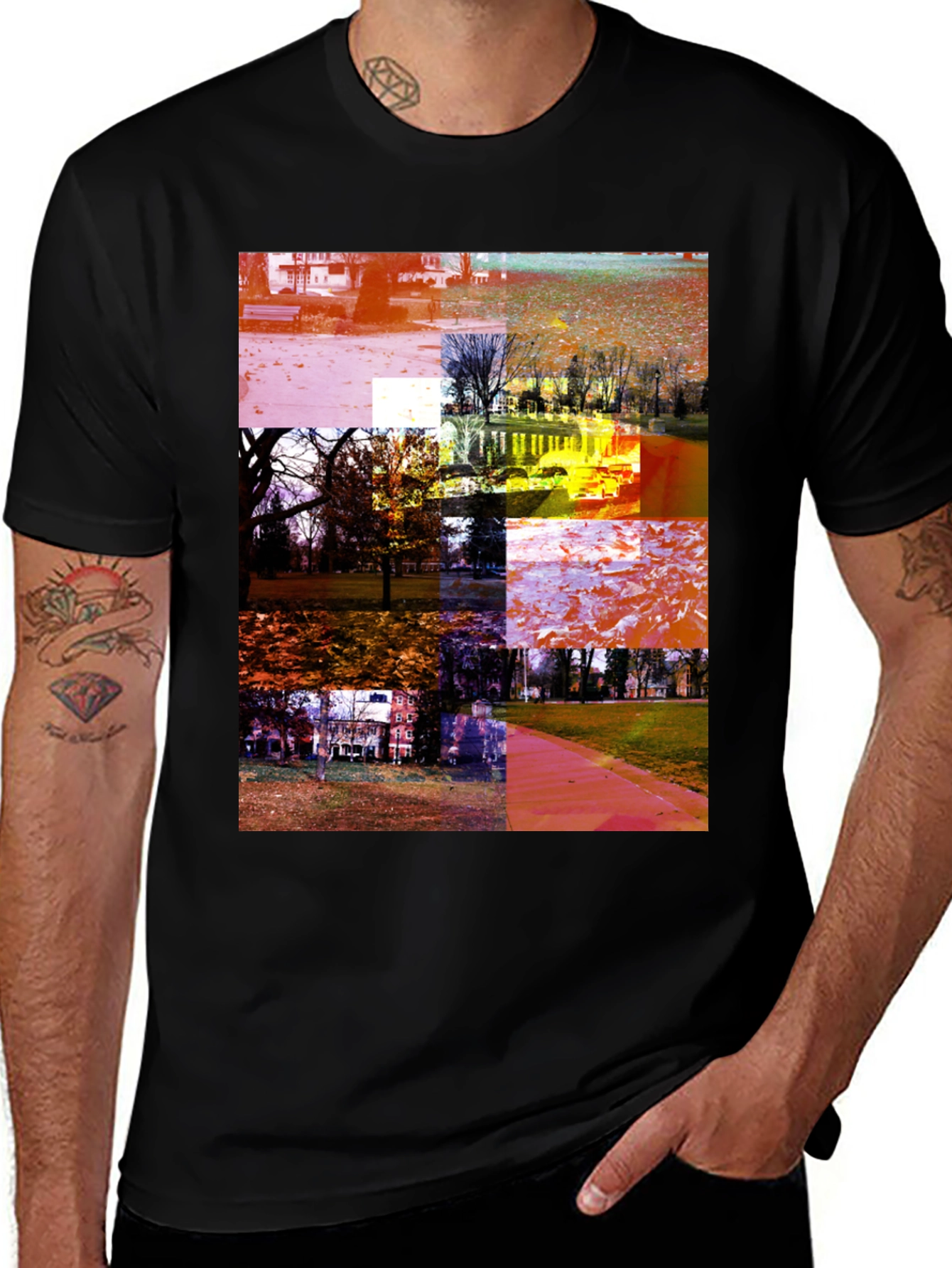 Variant 16 of Park Collage Graphic Tee - Black