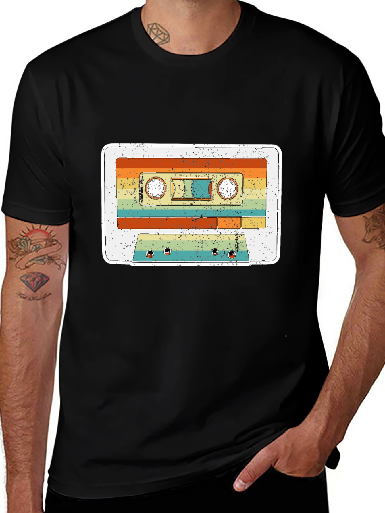 Variant 5 of Retro Cassette Tape Graphic T-Shirt