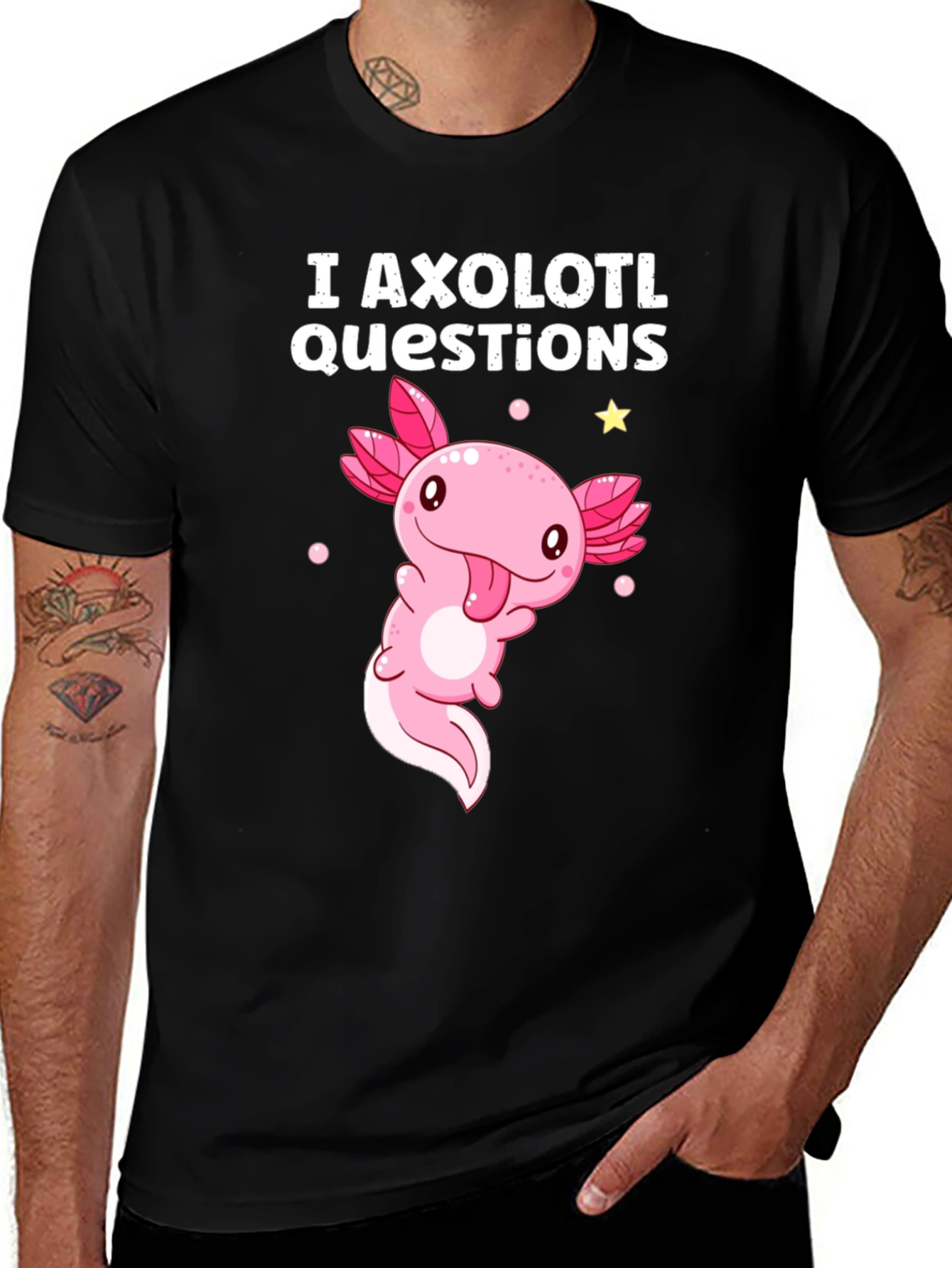 Variant 8 of I Axolotl Questions Funny T-Shirt