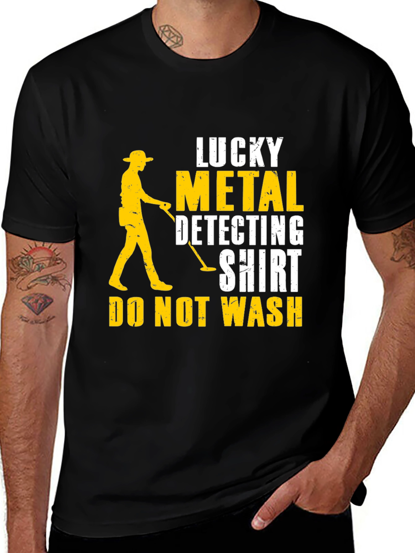 Black Lucky Metal Detecting Shirt - Men's Graphic Tee main image