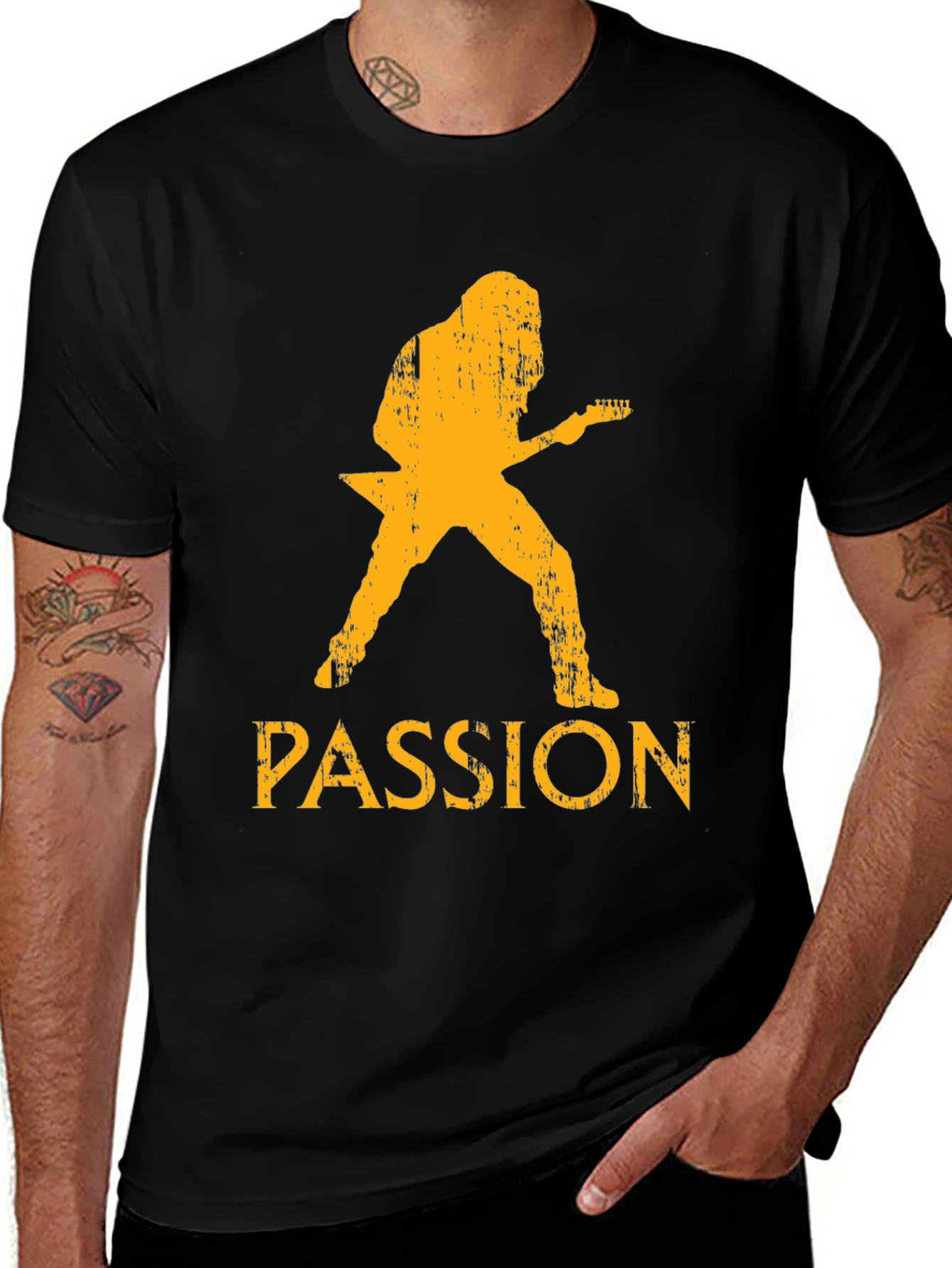 Variant 18 of Passion Guitarist Black T-Shirt