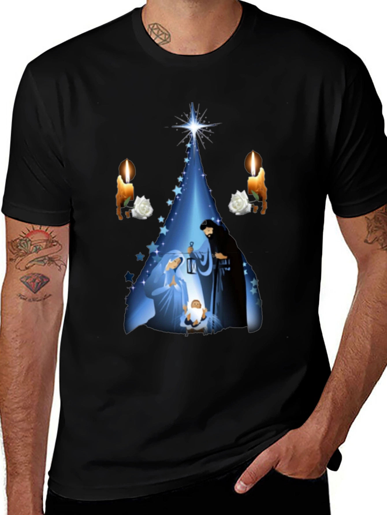 Nativity Scene Graphic T-Shirt