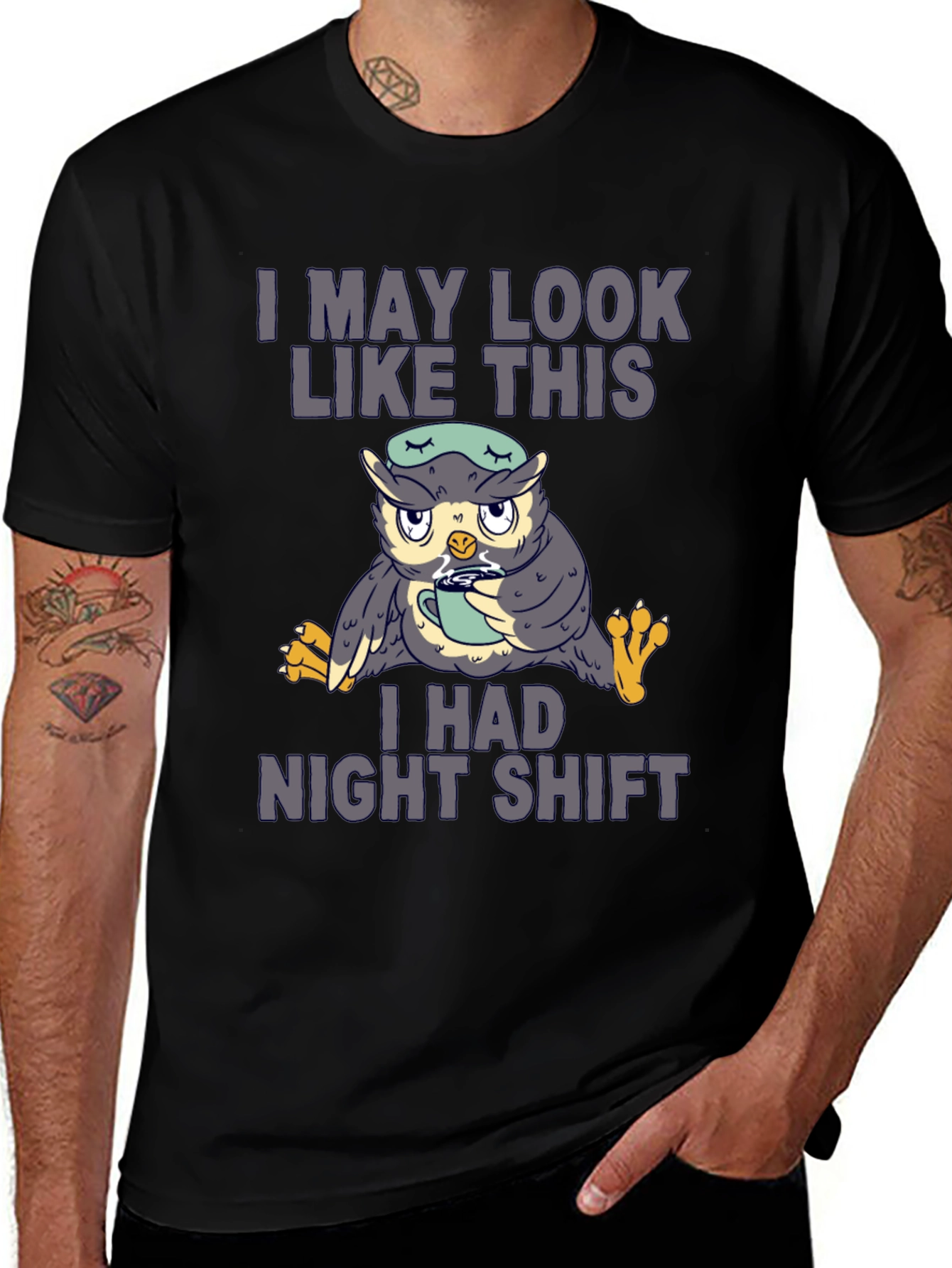 Variant 27 of Night Shift Owl T-Shirt