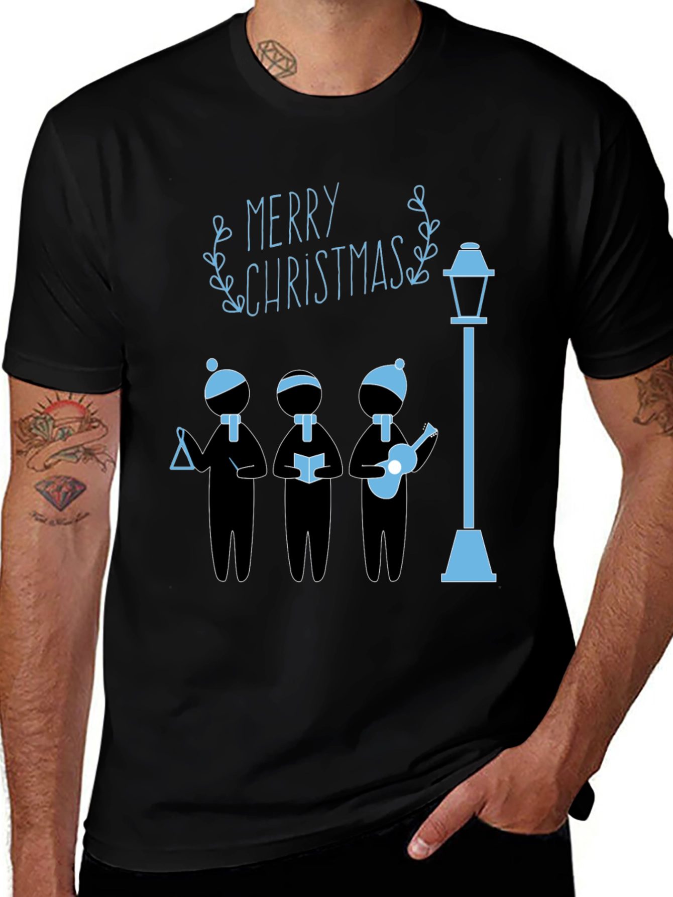 Variant 13 of Festive Merry Christmas Caroler Graphic Tee