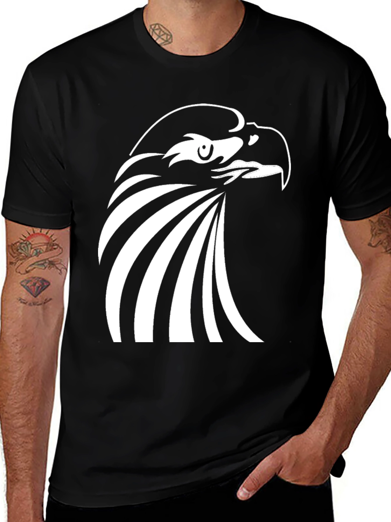 Variant 9 of Eagle Graphic Black T-Shirt