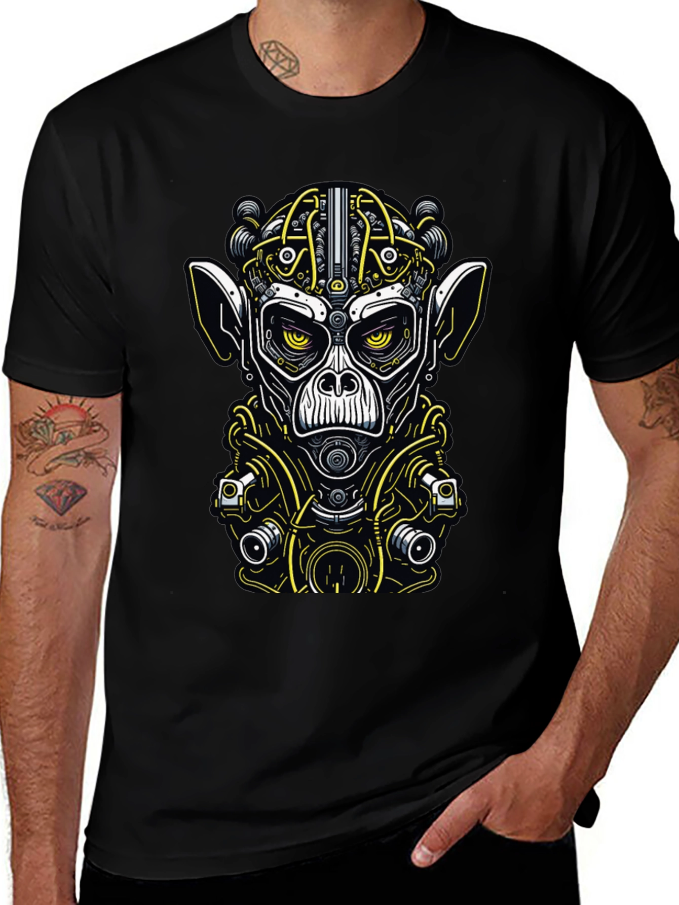 Variant 20 of Cyber Monkey T-Shirt - Futuristic Ape Design