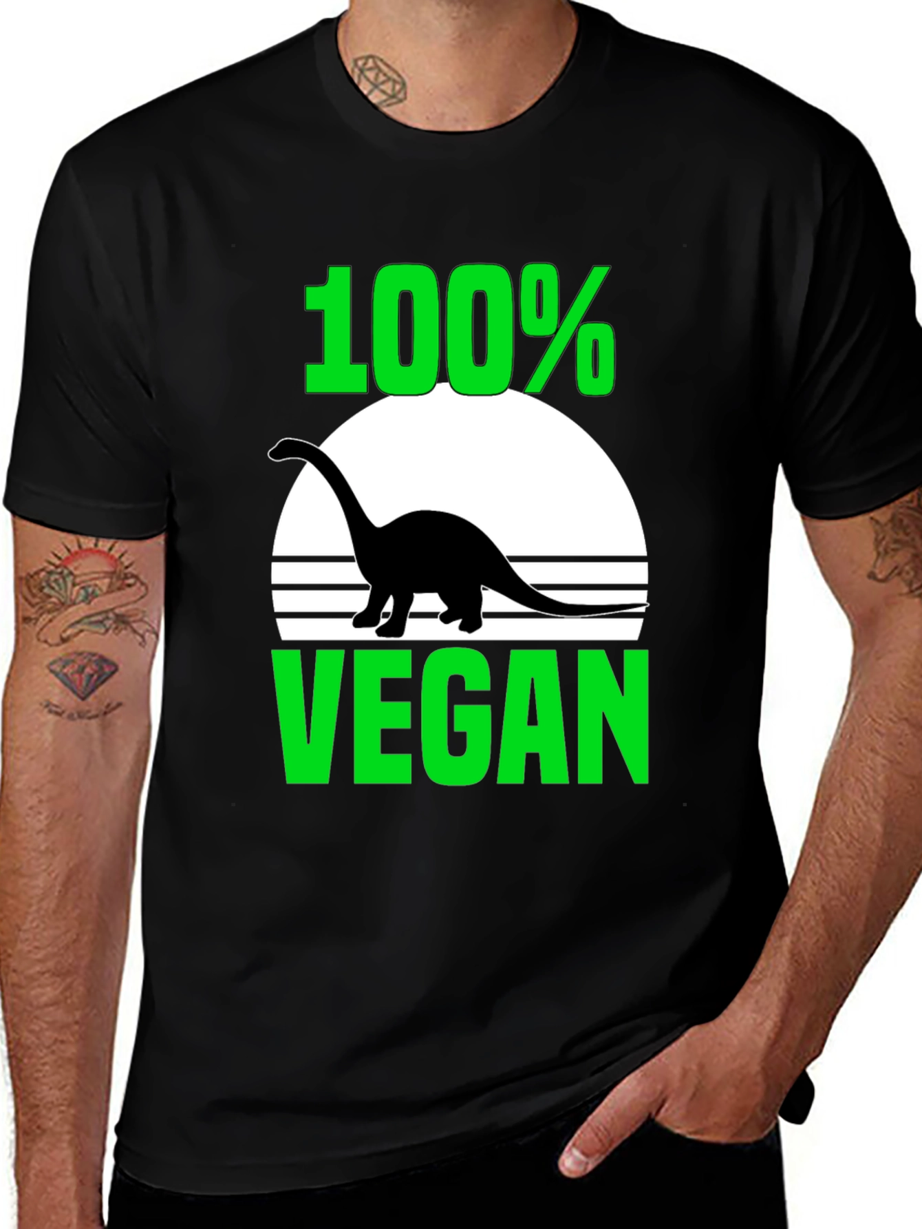 Variant 8 of 100% Vegan Dinosaur Graphic T-Shirt
