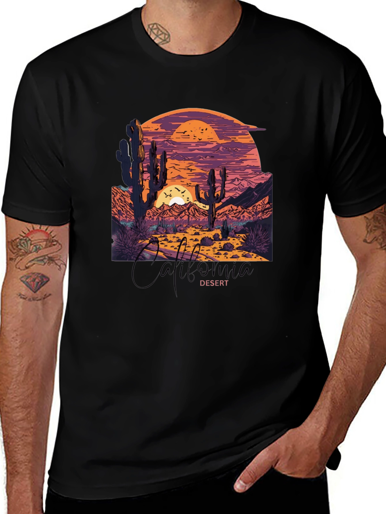 Variant 24 of California Desert Graphic Tee - Black
