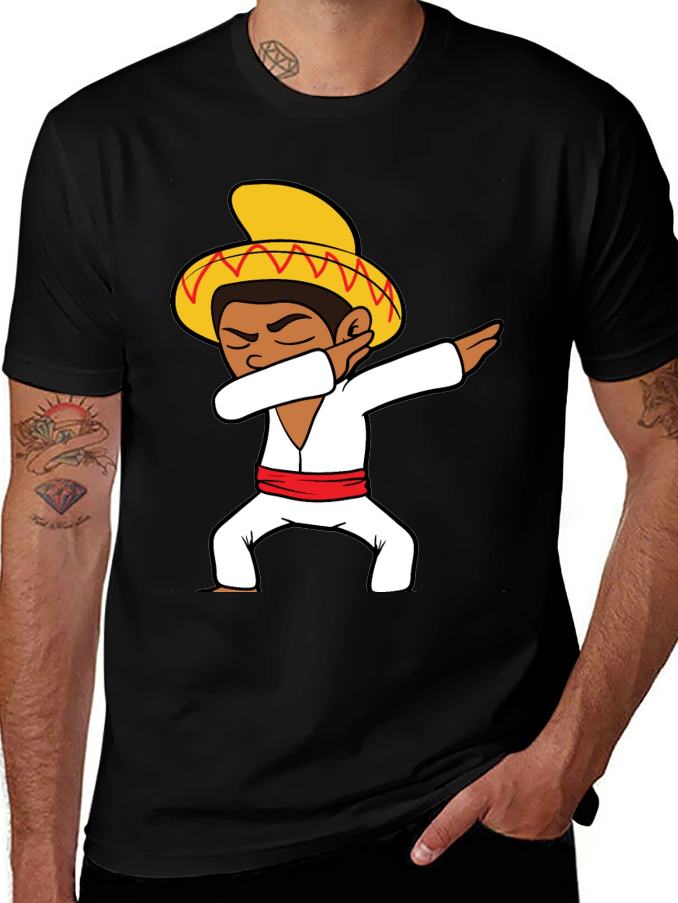 Variant 25 of Dabbing Sombrero Graphic T-Shirt