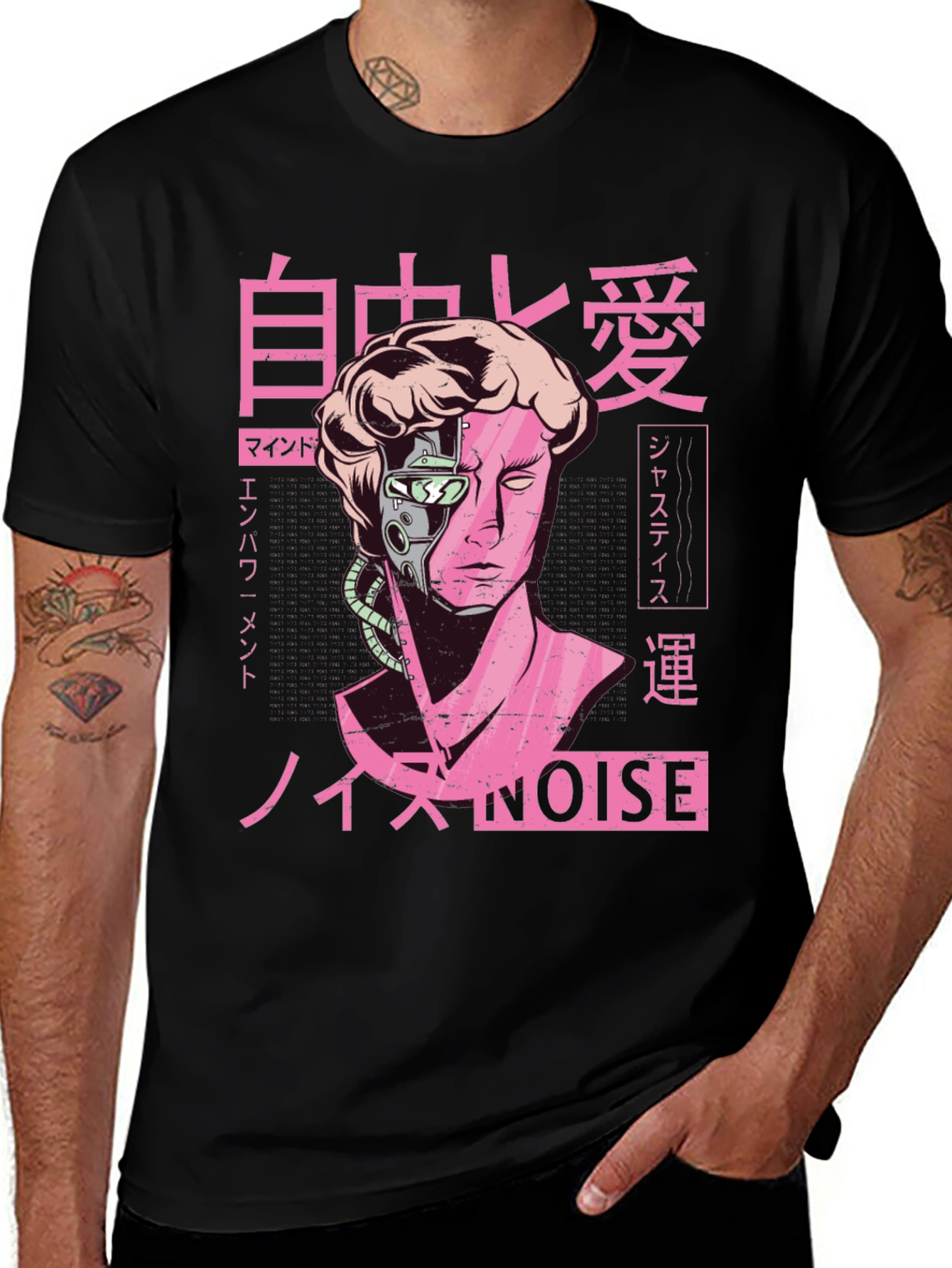 Variant 17 of Cyberpunk Statue Head T-Shirt