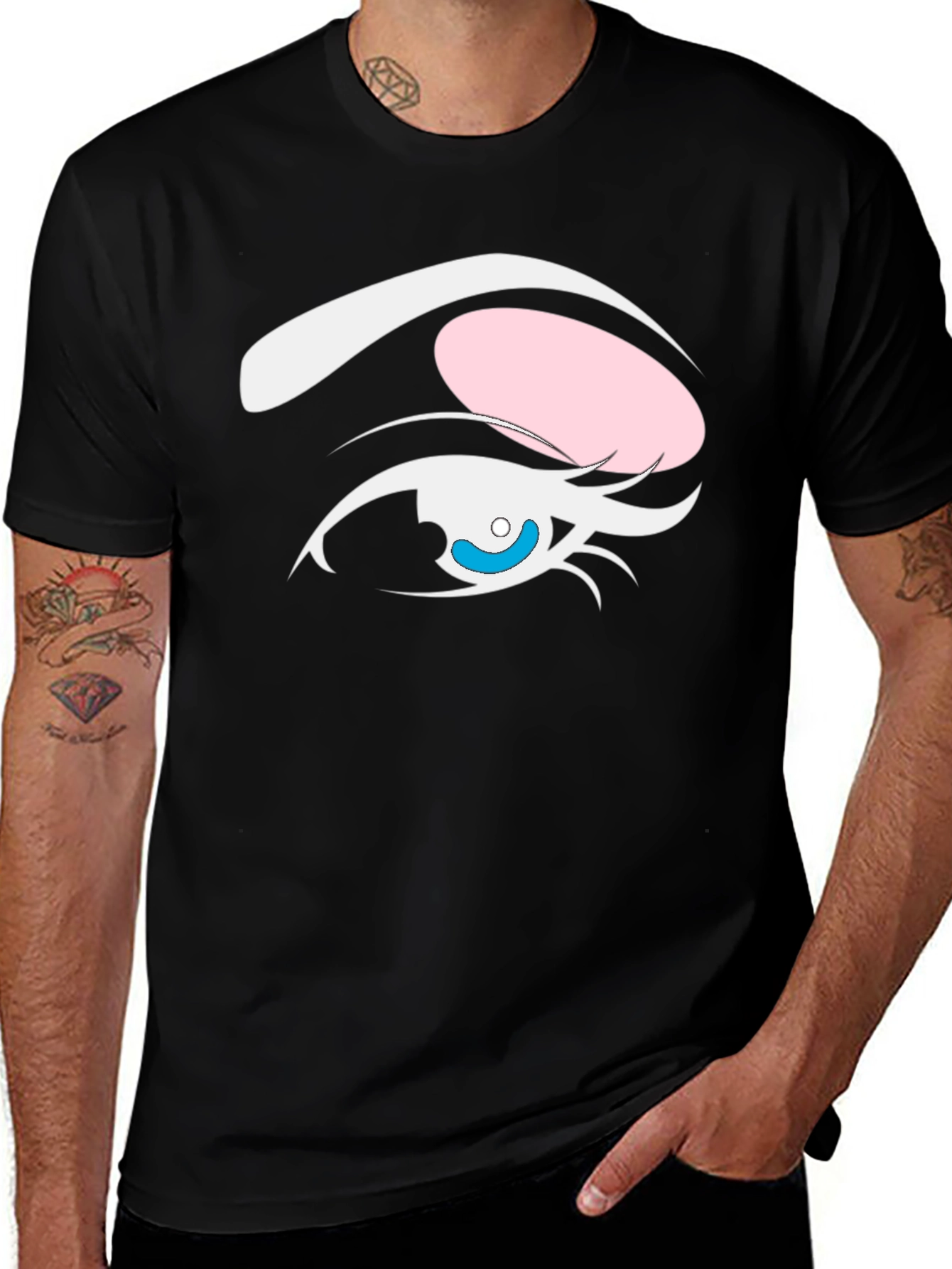 Variant 19 of Eye Graphic Tee - Stylish Black Cotton T-Shirt