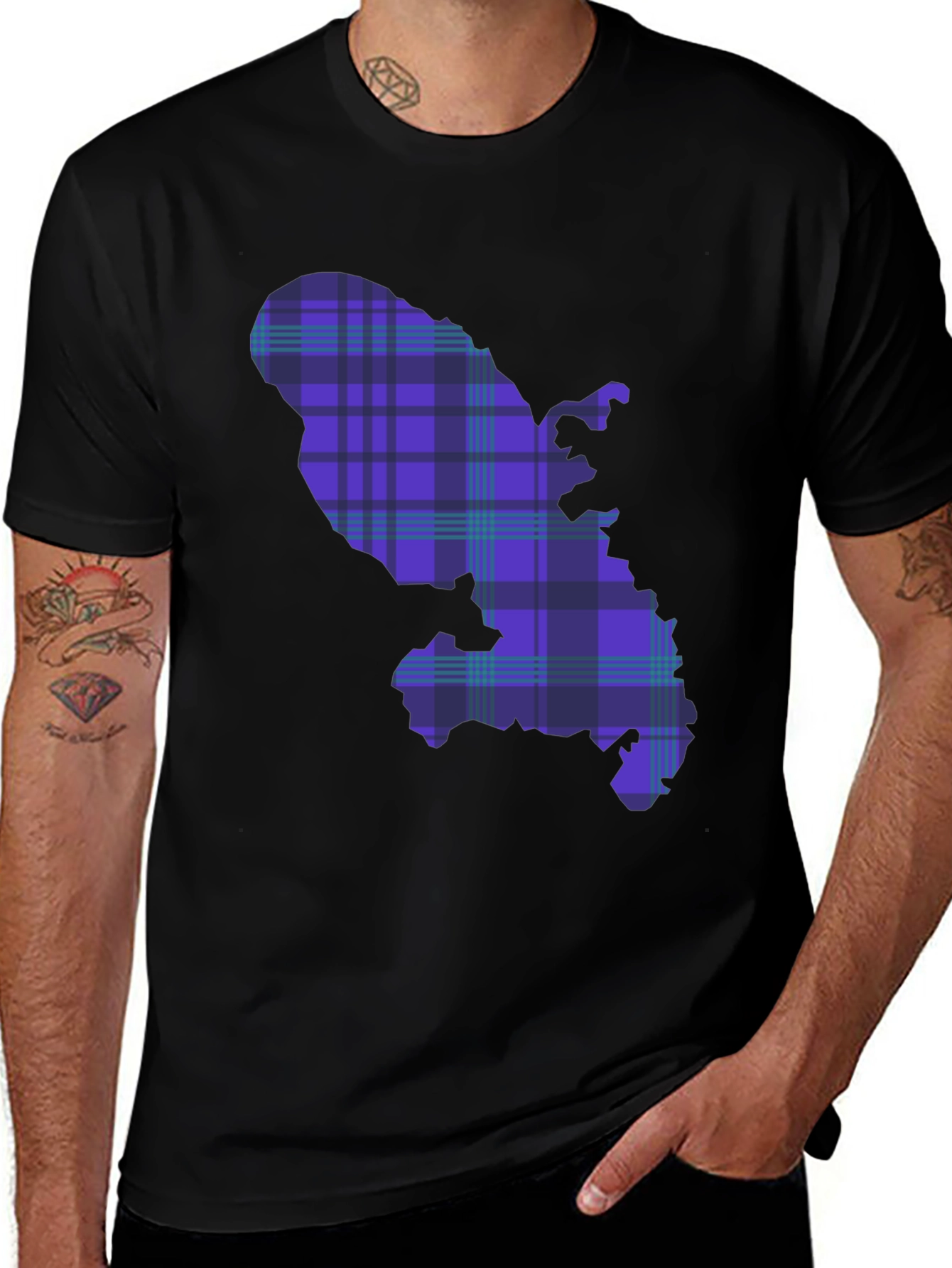 Variant 14 of Martinique Plaid T-Shirt - Island Pride Tee