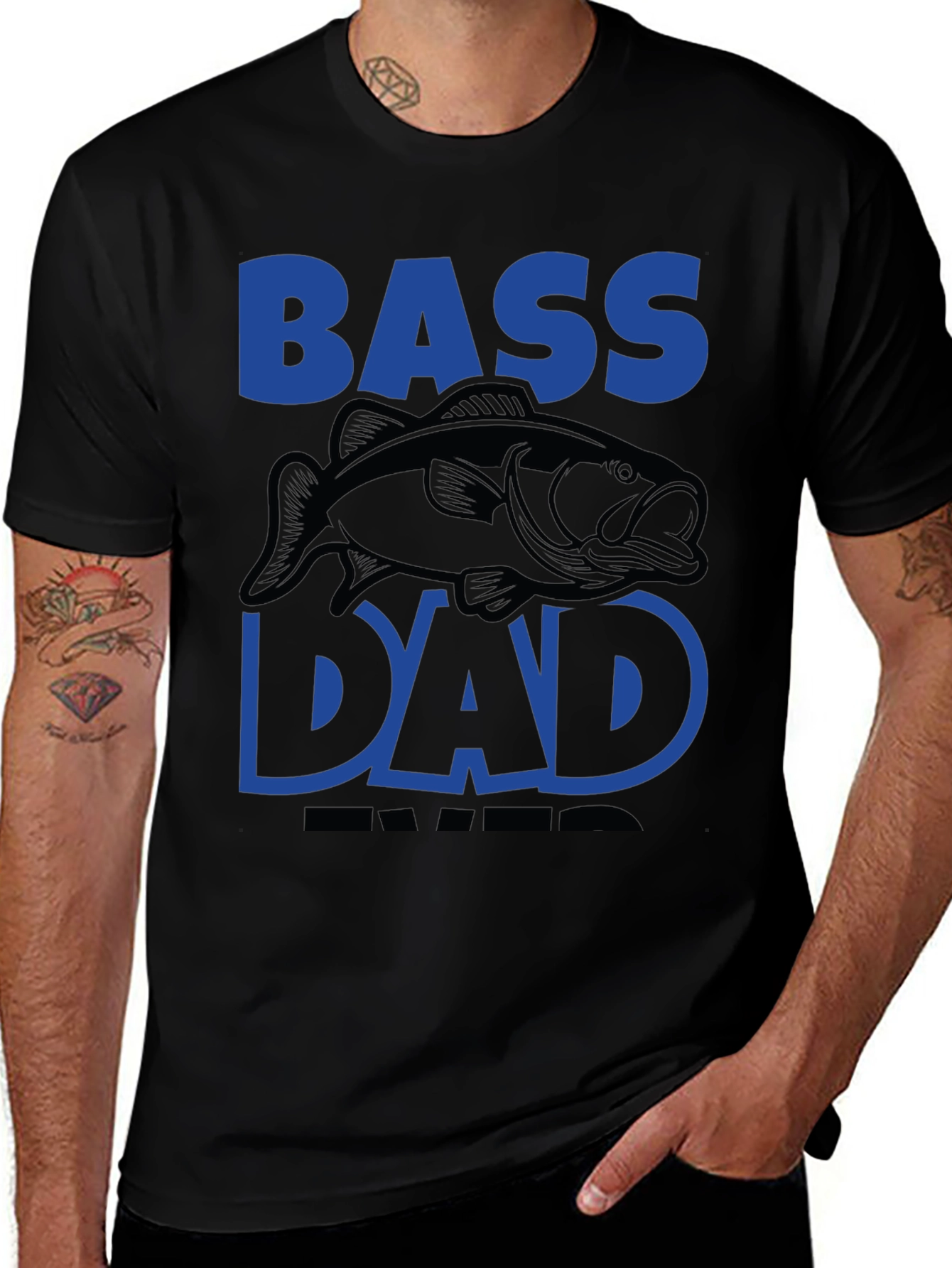 Bass Dad Graphic Tee - Fishing Lover Shirt