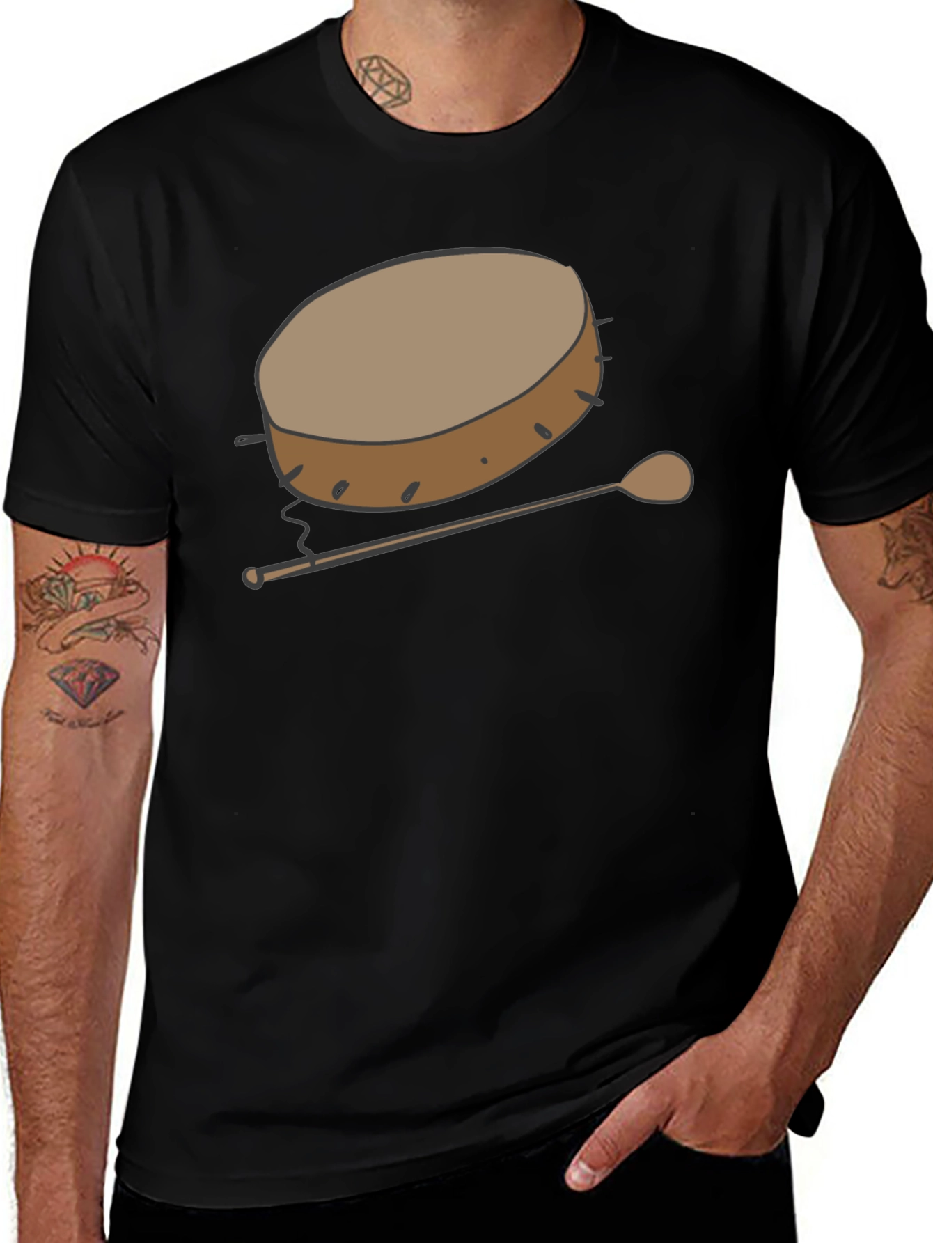 Variant 9 of Bodhran Drum T-Shirt - Irish Music Tee